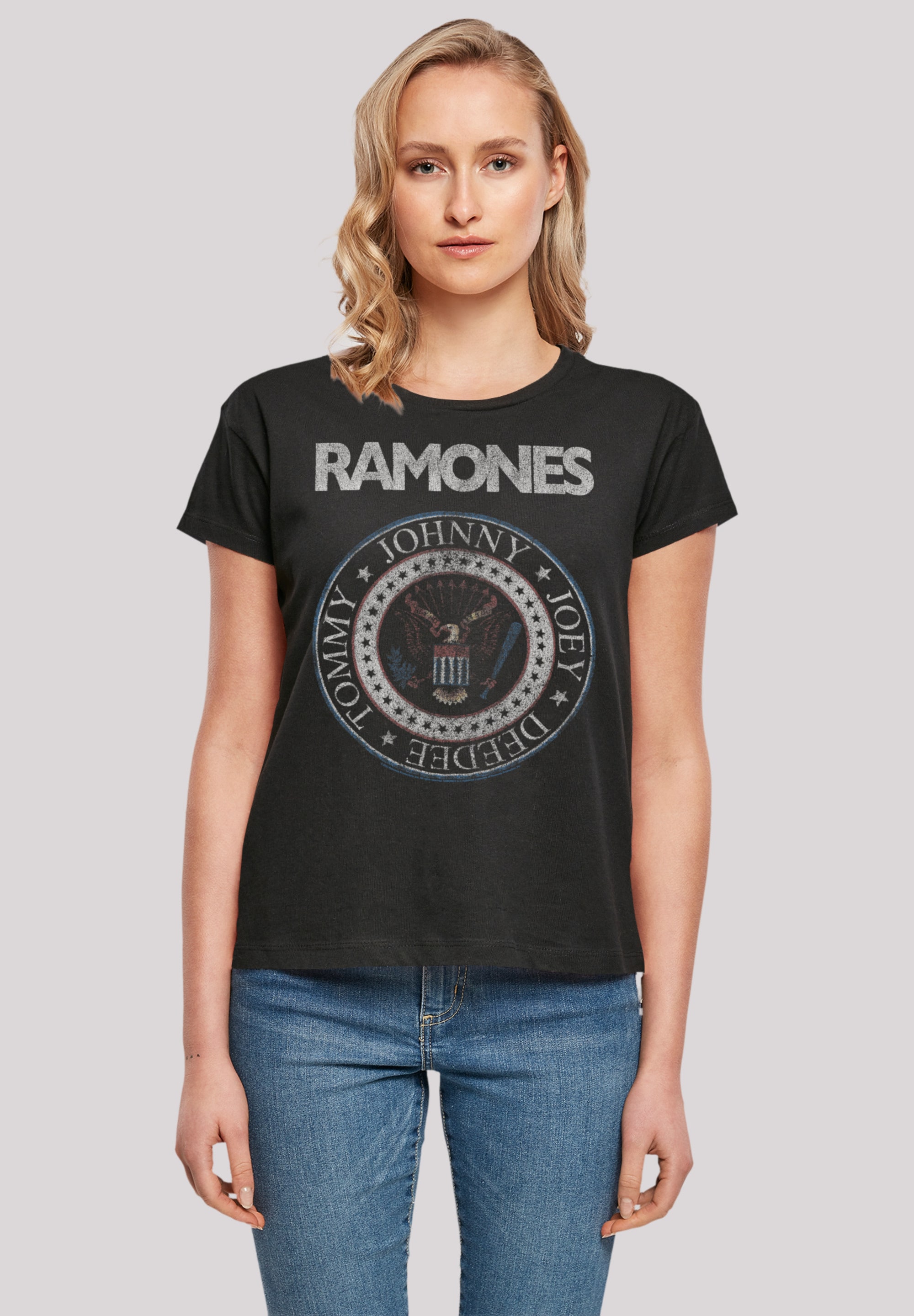 White »Ramones Rock-Musik Qualität, And F4NT4STIC walking I\'m Band, kaufen T-Shirt Premium Rock | Band Seal«, online Red Musik