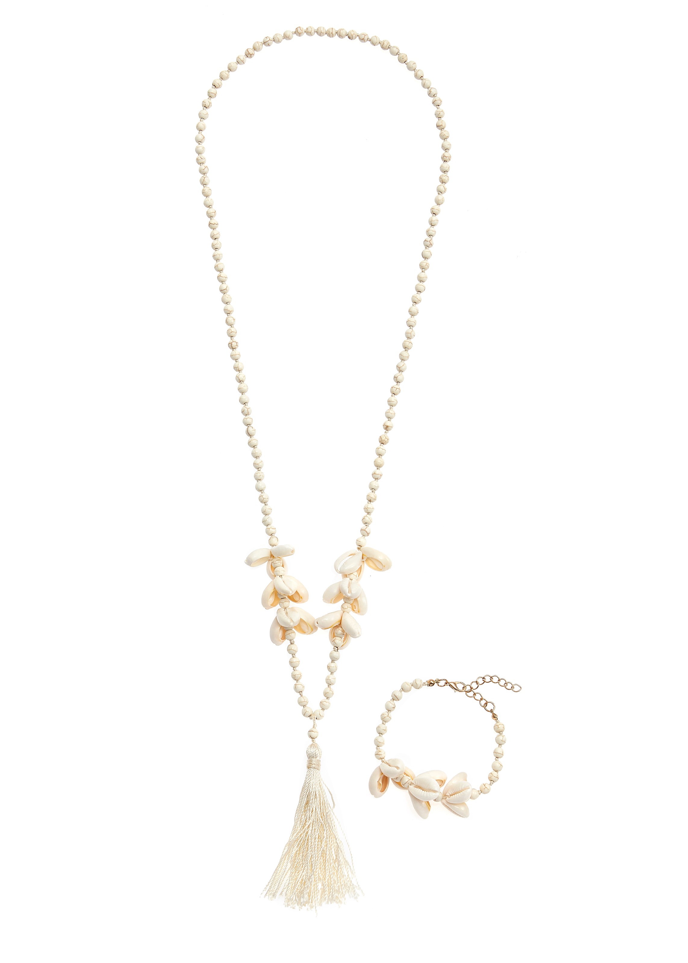 LASCANA Schmuckset, (2 tlg.), Kette und Fußkette mit tollen Muschel-Details kaufen