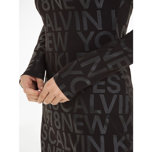 Calvin Klein Jeans Minikleid »LOGO AOP LONG SLEEVE DRESS« online