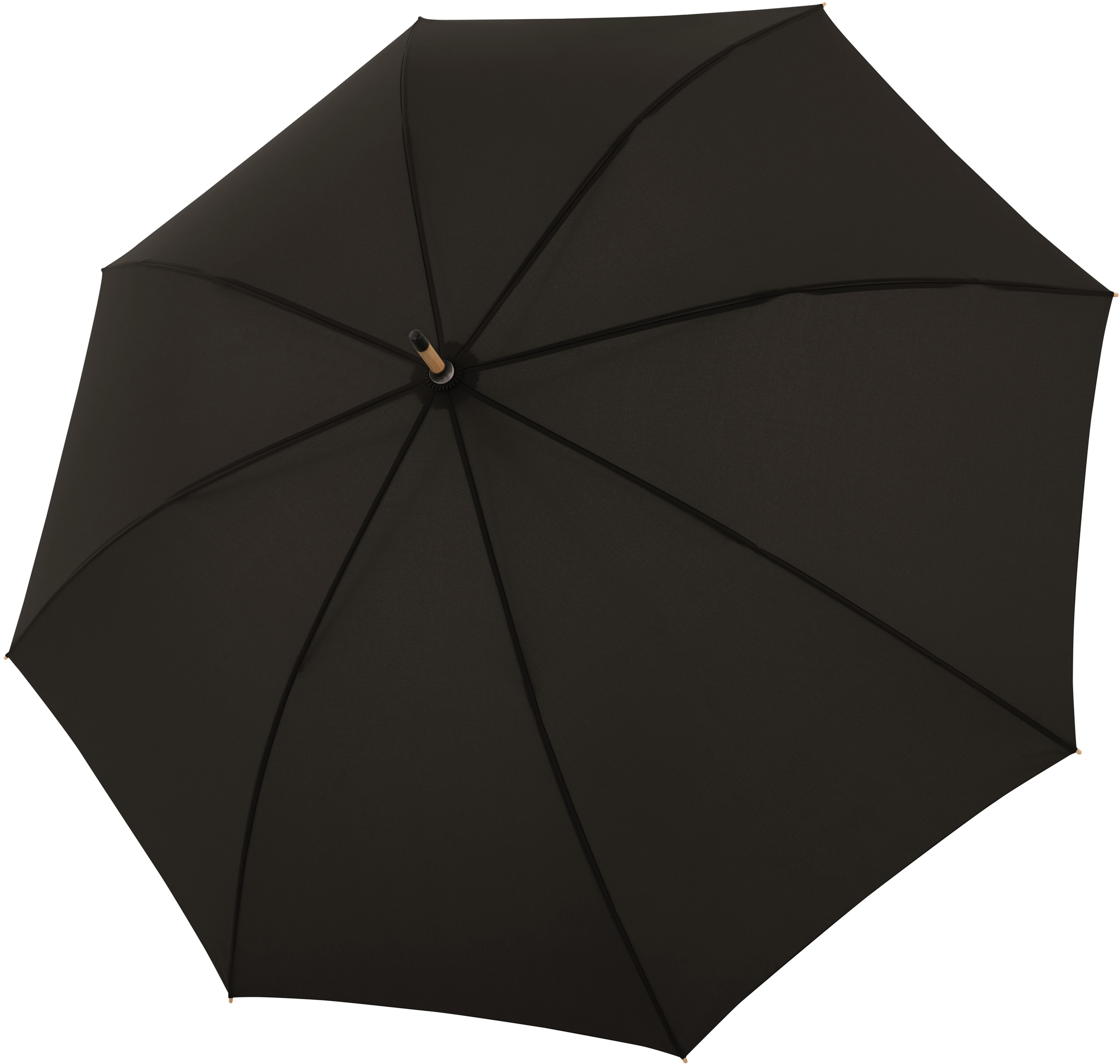 doppler® Stockregenschirm »nature Long, simple black«, aus recyceltem  Material mit Schirmgriff aus Holz online kaufen | I'm walking