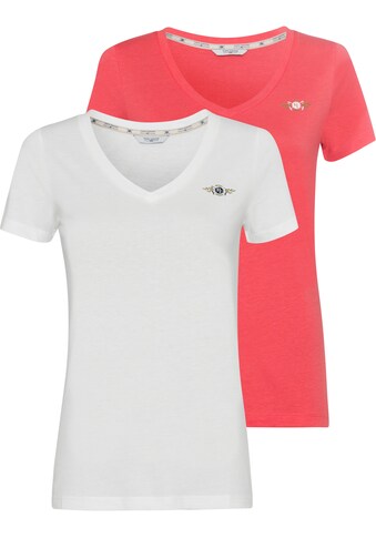TOM TAILOR Polo Team T-Shirt, (Packung, 2 tlg., 2er-Pack), im farblich modischen... kaufen