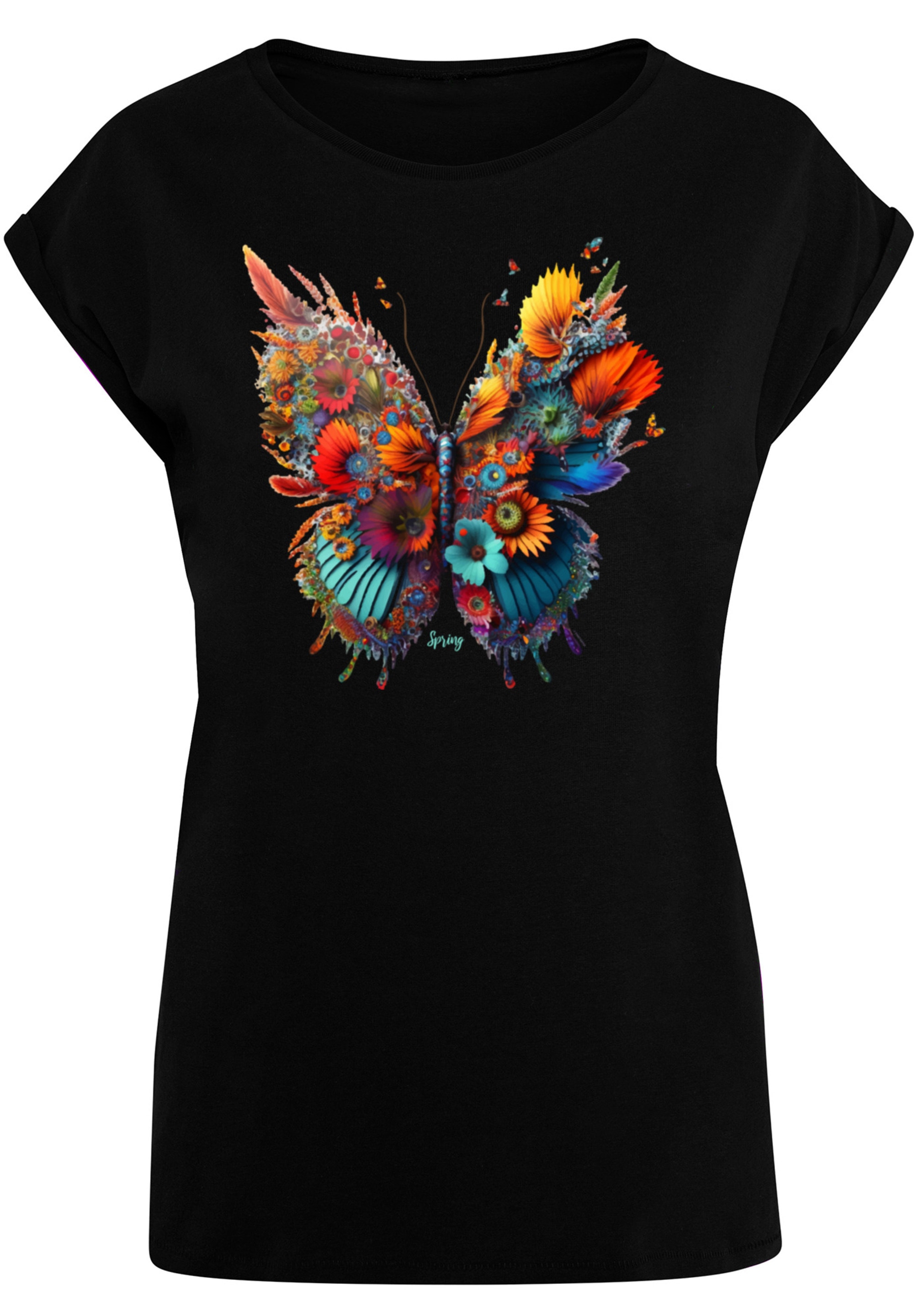 F4NT4STIC T-Shirt »Schmetterling I\'m shoppen | walking Print Blumen«