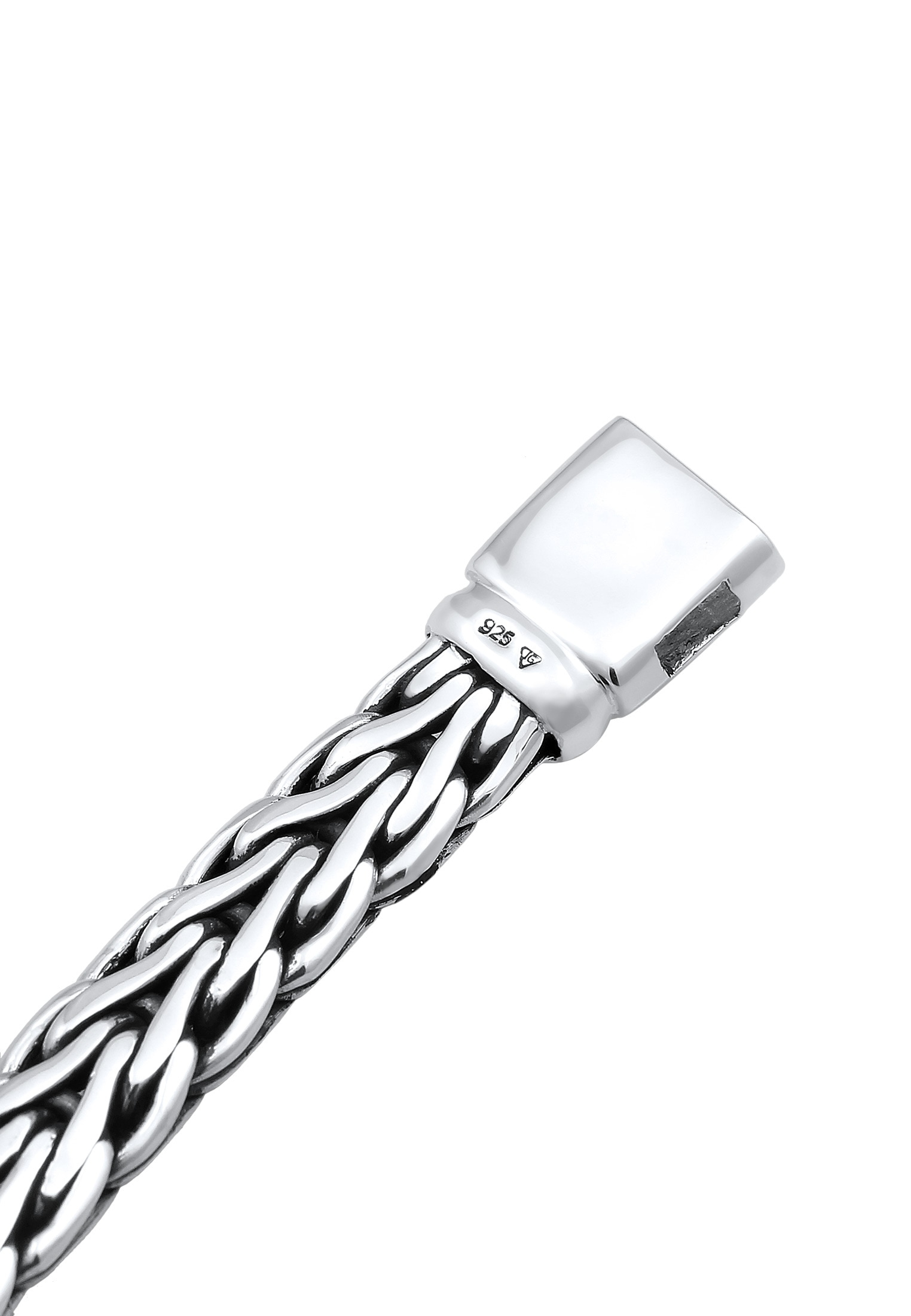Kuzzoi Zopfmuster Silber Armband Unisex 925er Gliederarmband