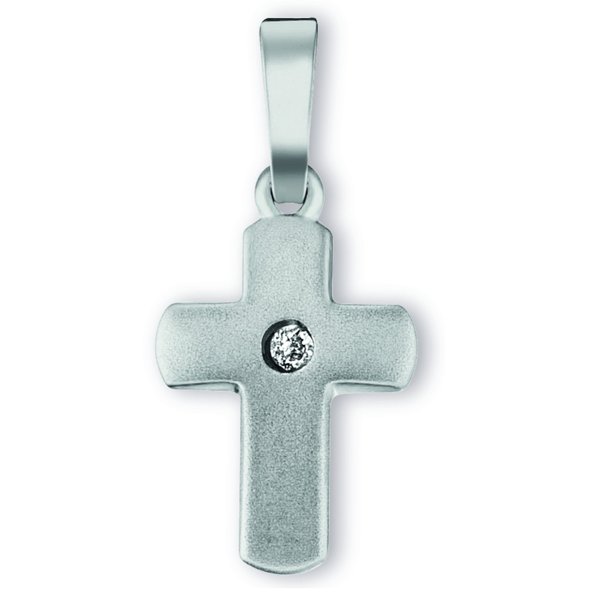 Kettenanhänger Kreuz | »Zirkonia I\'m walking ONE aus Silber«, Anhänger Damen ELEMENT online kaufen Schmuck Silber 925