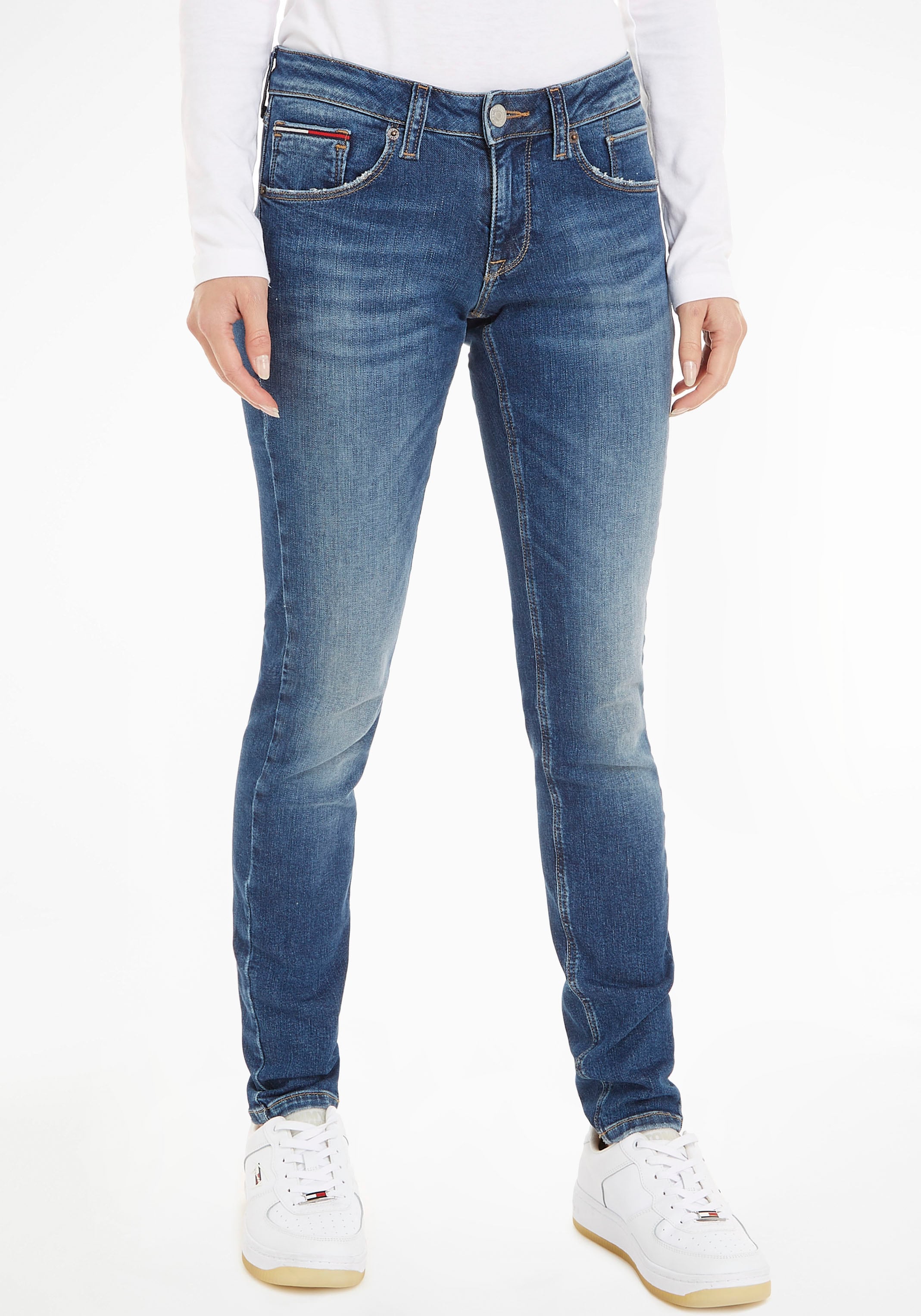 Tommy Jeans Skinny-fit-Jeans »SCARLETT LR SKN ANK AG1235«, mit modischen  Labelapplikationen online
