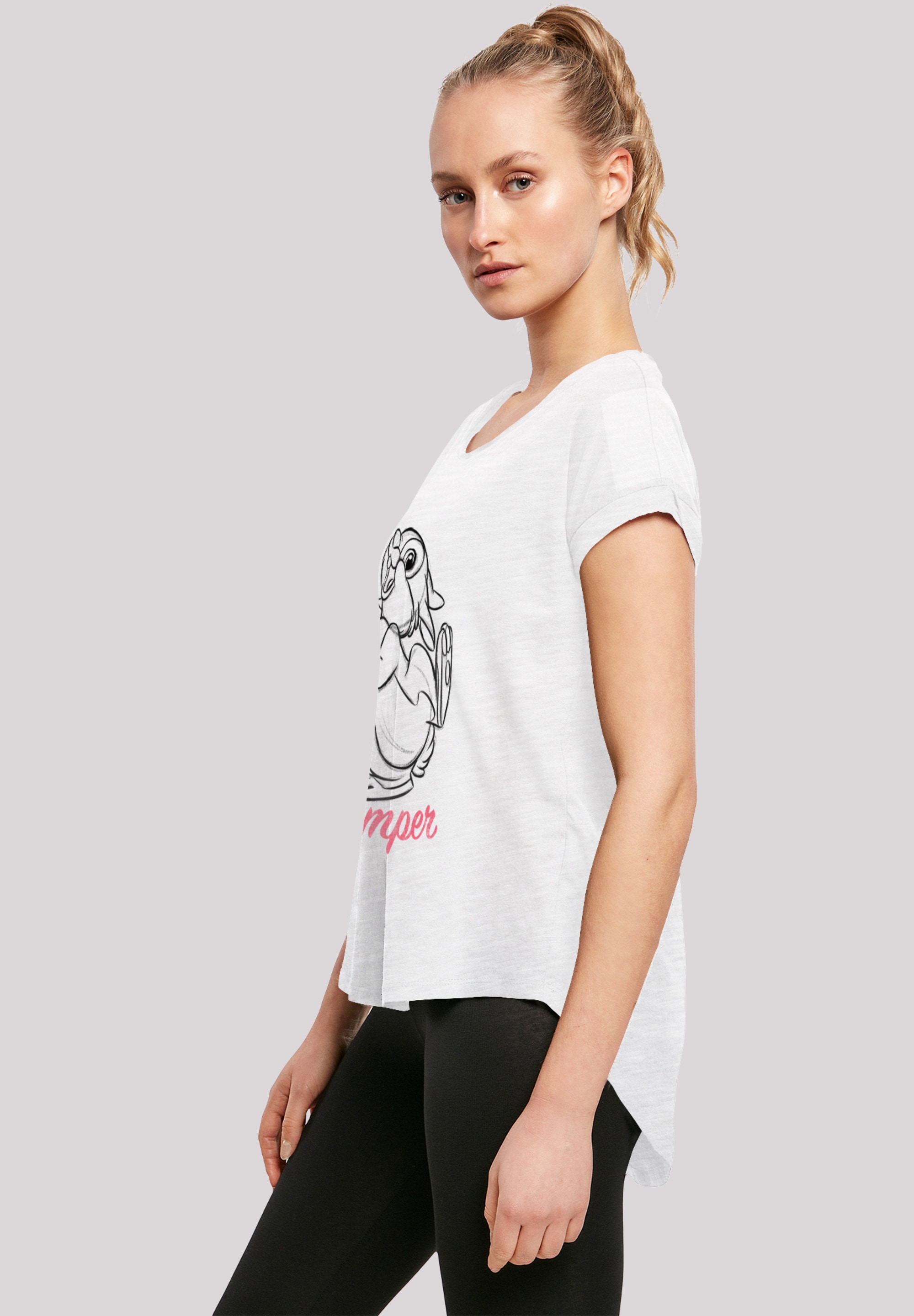 | I\'m Damen,Premium kaufen F4NT4STIC Klopfer Zeichnung«, Bambi ,Lang,Longshirt,Bedruckt Line walking T-Shirt »Disney Merch