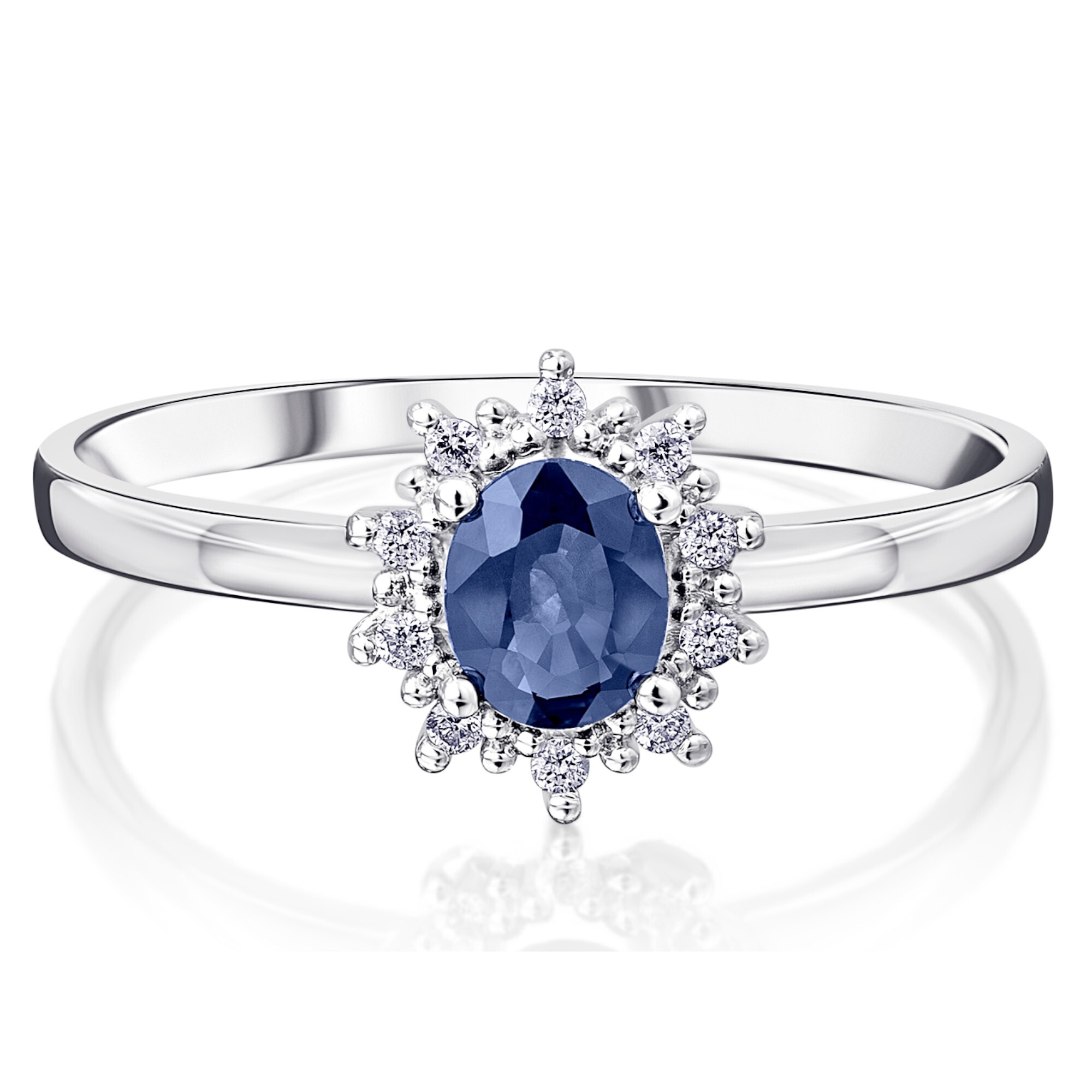 aus »0,05 Onlineshop 585 Brillant Damen Diamantring I\'m Weißgold«, Gold Schmuck Ring walking im ONE | Safir Diamant ELEMENT ct