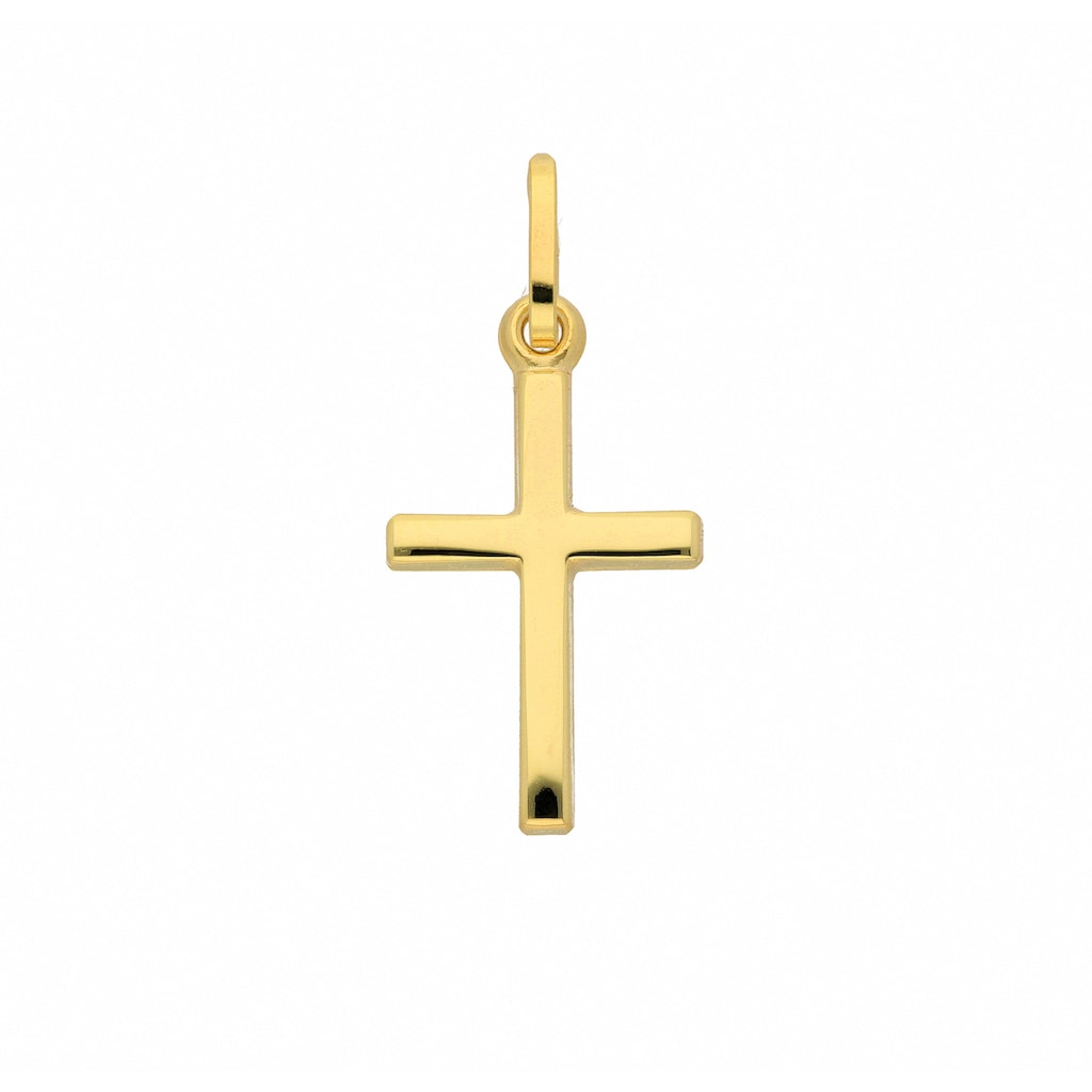 Adelia´s Kette mit Anhänger 585 Gold Kreuz Anhänger Schmuckset - Set mit Halskette