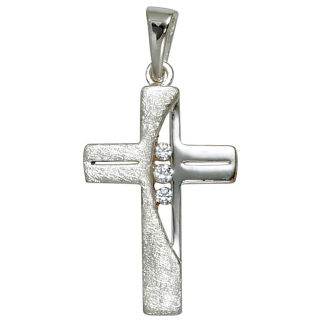 JOBO Kreuzanhänger »Anhänger Kreuz«, 925 Silber mit Zirkonia kaufen | I\'m  walking