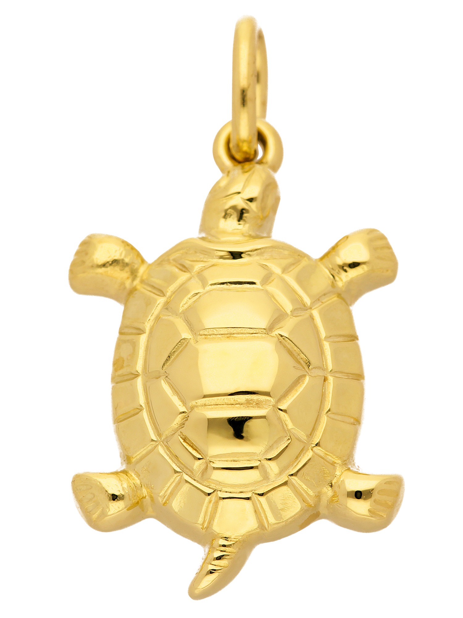 Adelia´s Kettenanhänger Gold Schildkröte 585 für Anhänger Damen Goldschmuck