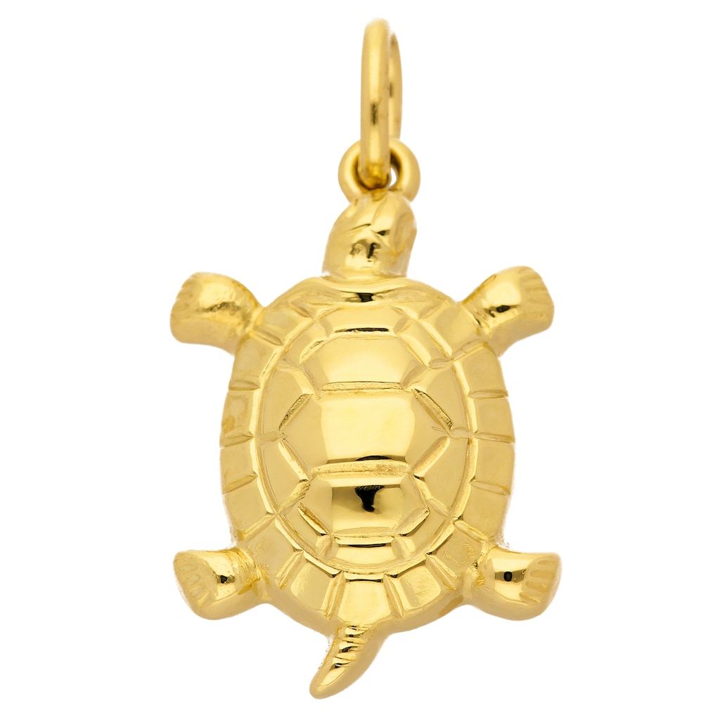 Adelia´s Kettenanhänger 585 Gold Anhänger Schildkröte Goldschmuck für Damen