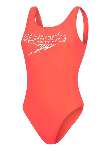 Speedo Badeanzug, in Unifarbe mit großem Logodruck kaufen