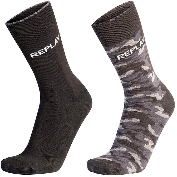 Replay Socken »Leg Logo & Camouflage 2Pcs Banderole«, mit Logoschriftzug kaufen