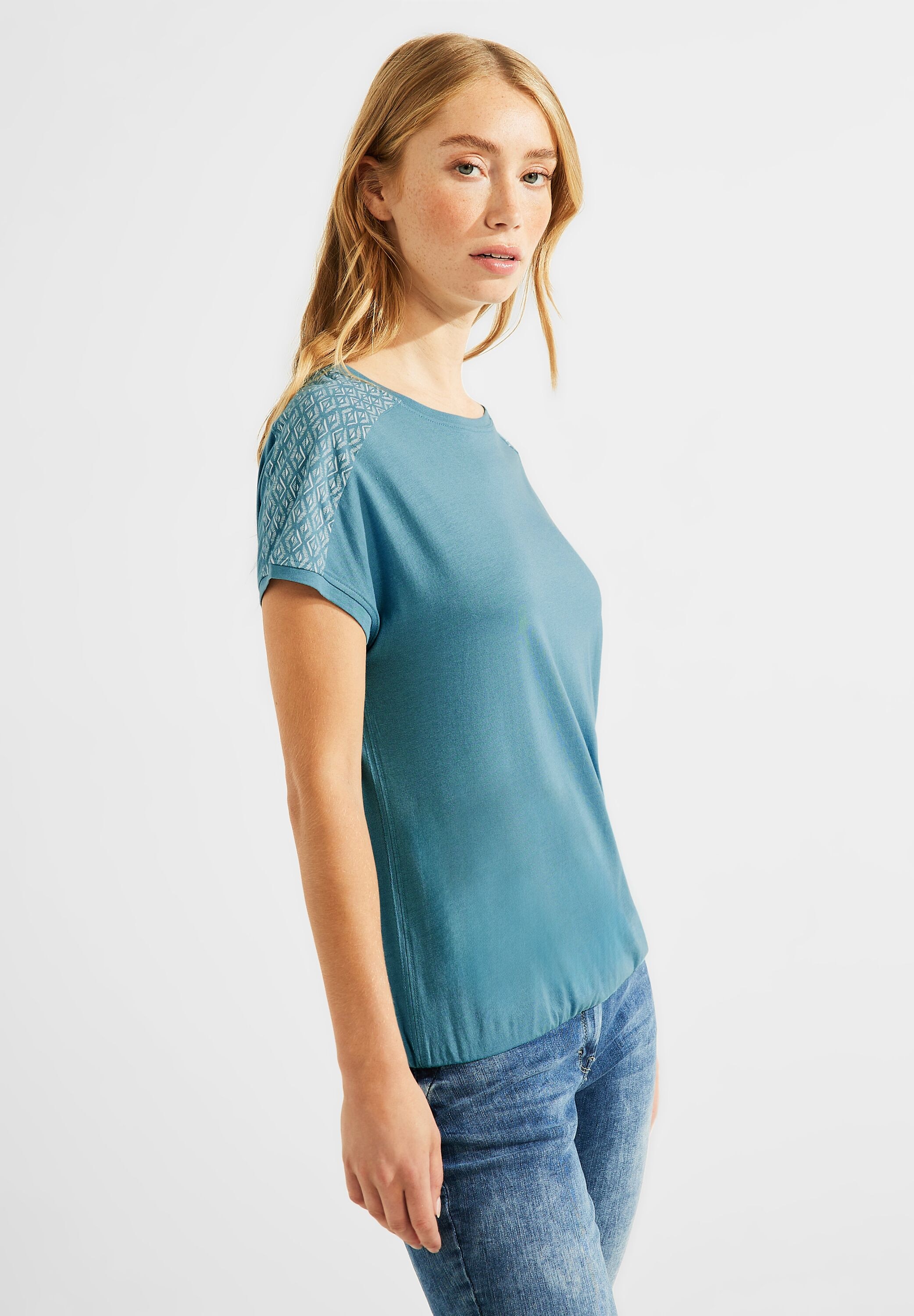 Cecil T-Shirt, online I\'m softem | Materialmix aus walking