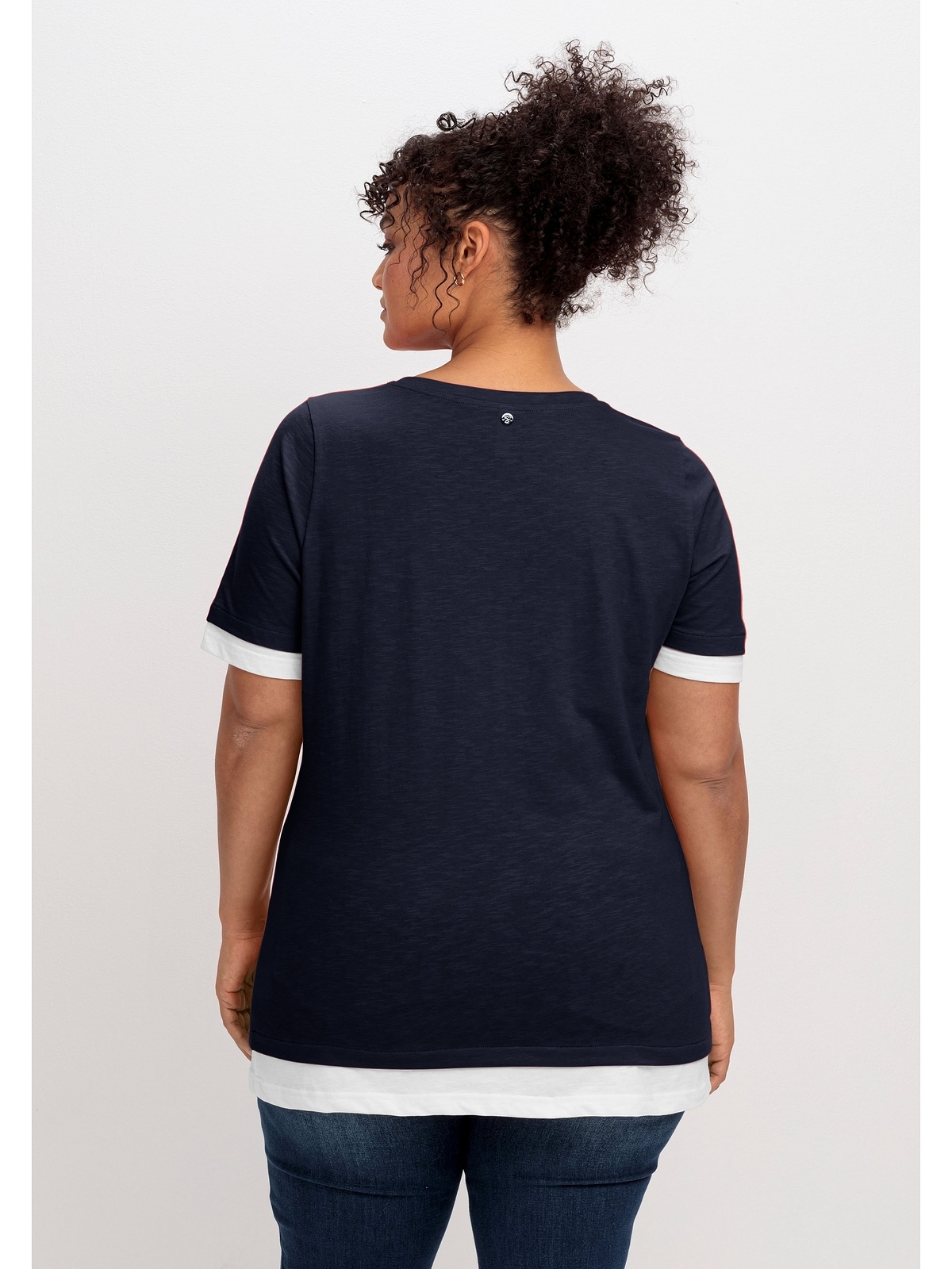 Sheego 2-in-1-Shirt »Große I\'m V-Ausschnitt Größen«, walking shoppen mit 2-in-1-Optik, | in