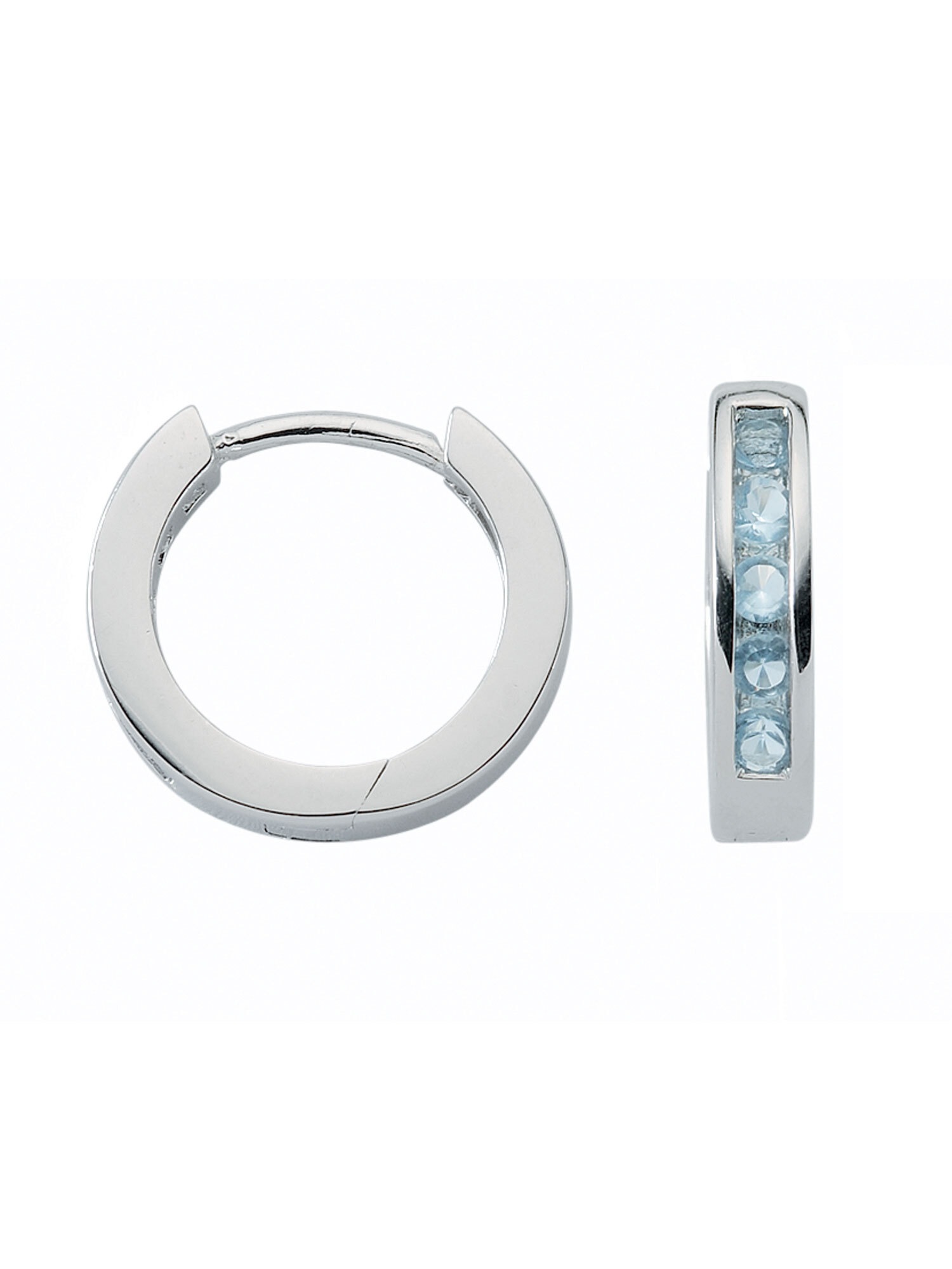 Adelia´s Paar Ohrhänger 925 Silber Ohrringe Creolen Ø 15 mm mit Zirkonia  Silberschmuck für Damen