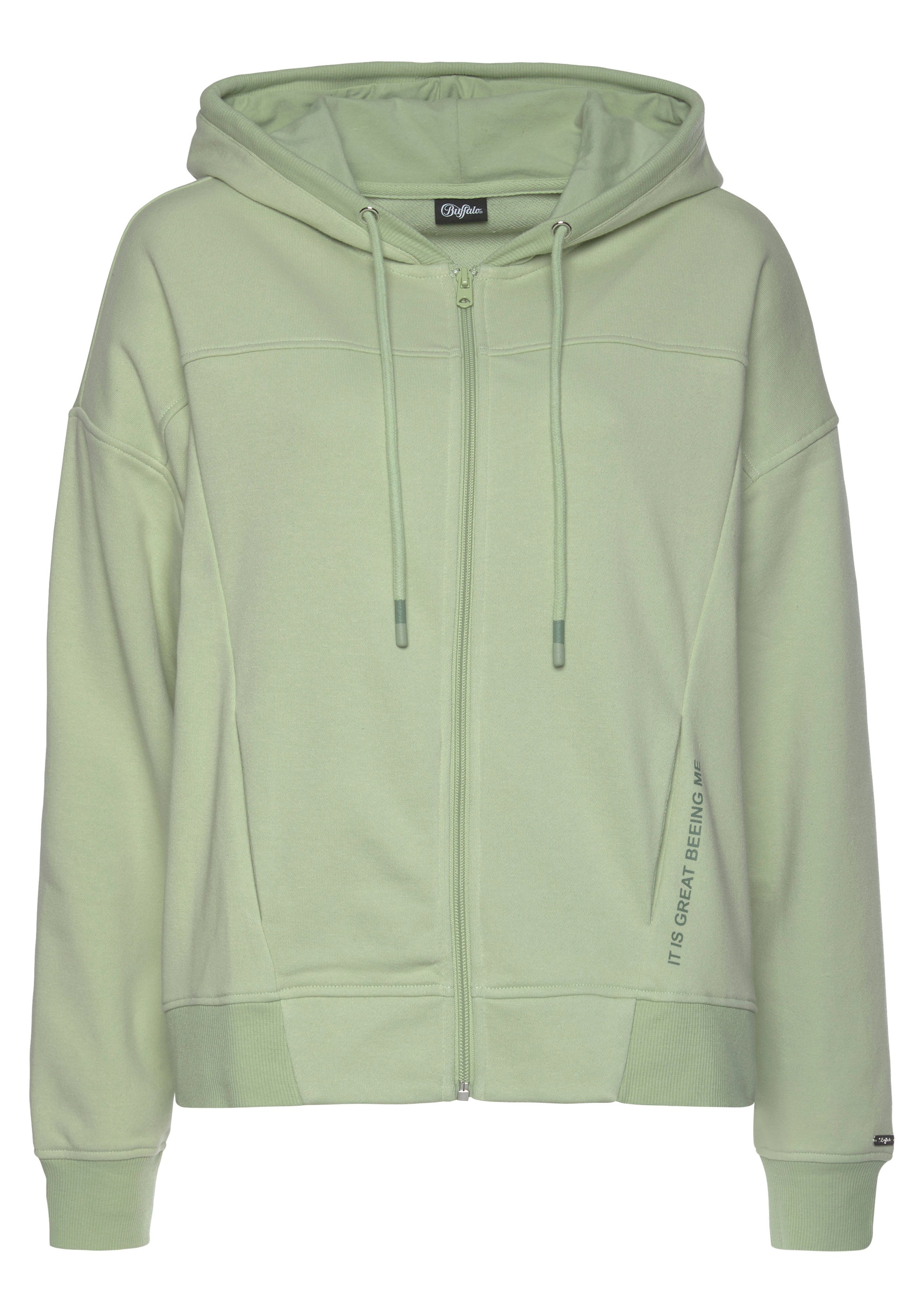 Buffalo Kapuzensweatjacke mit Statement Druck