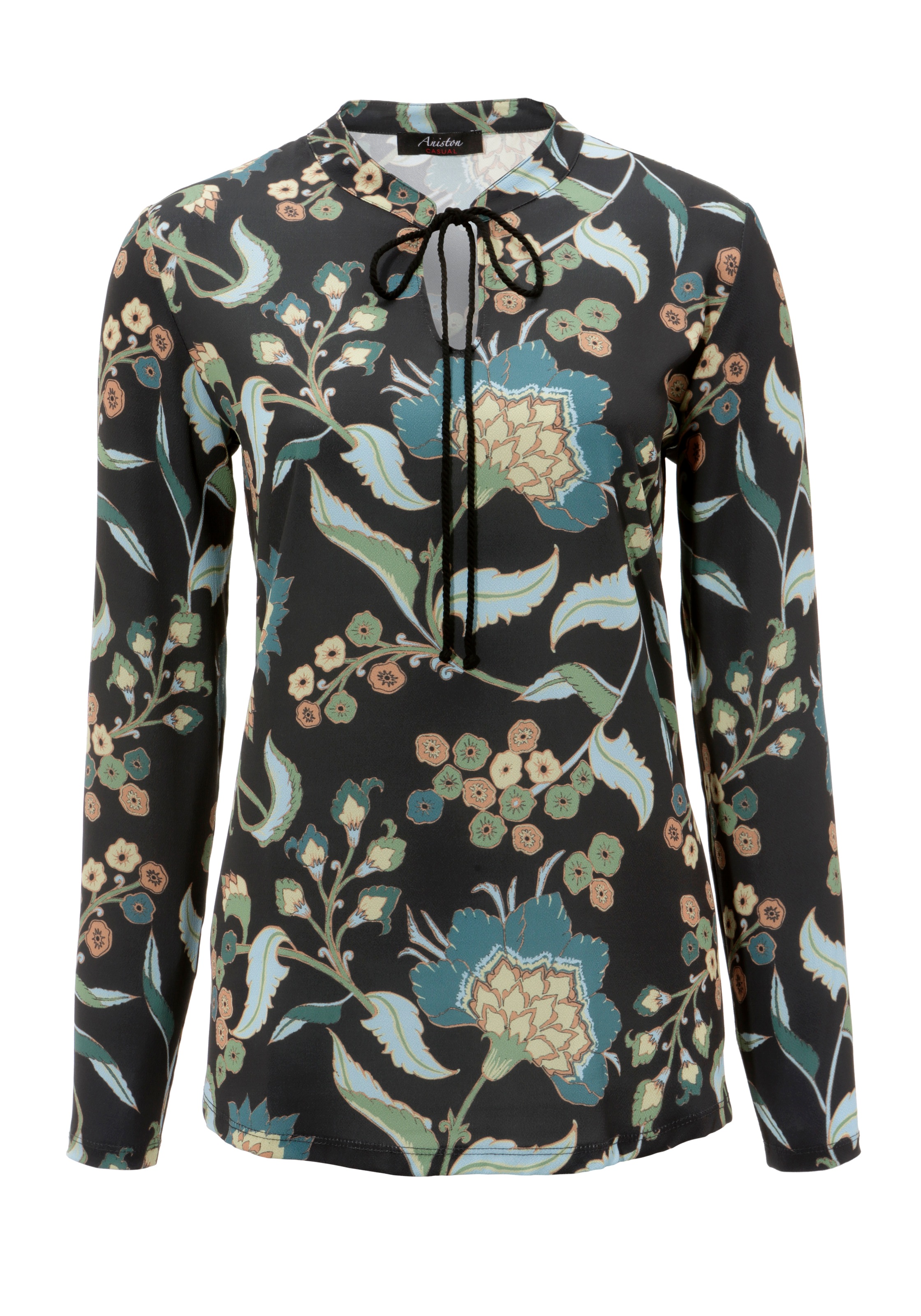 Aniston CASUAL Blouse zonder sluiting met schilderachtige bloemenprint