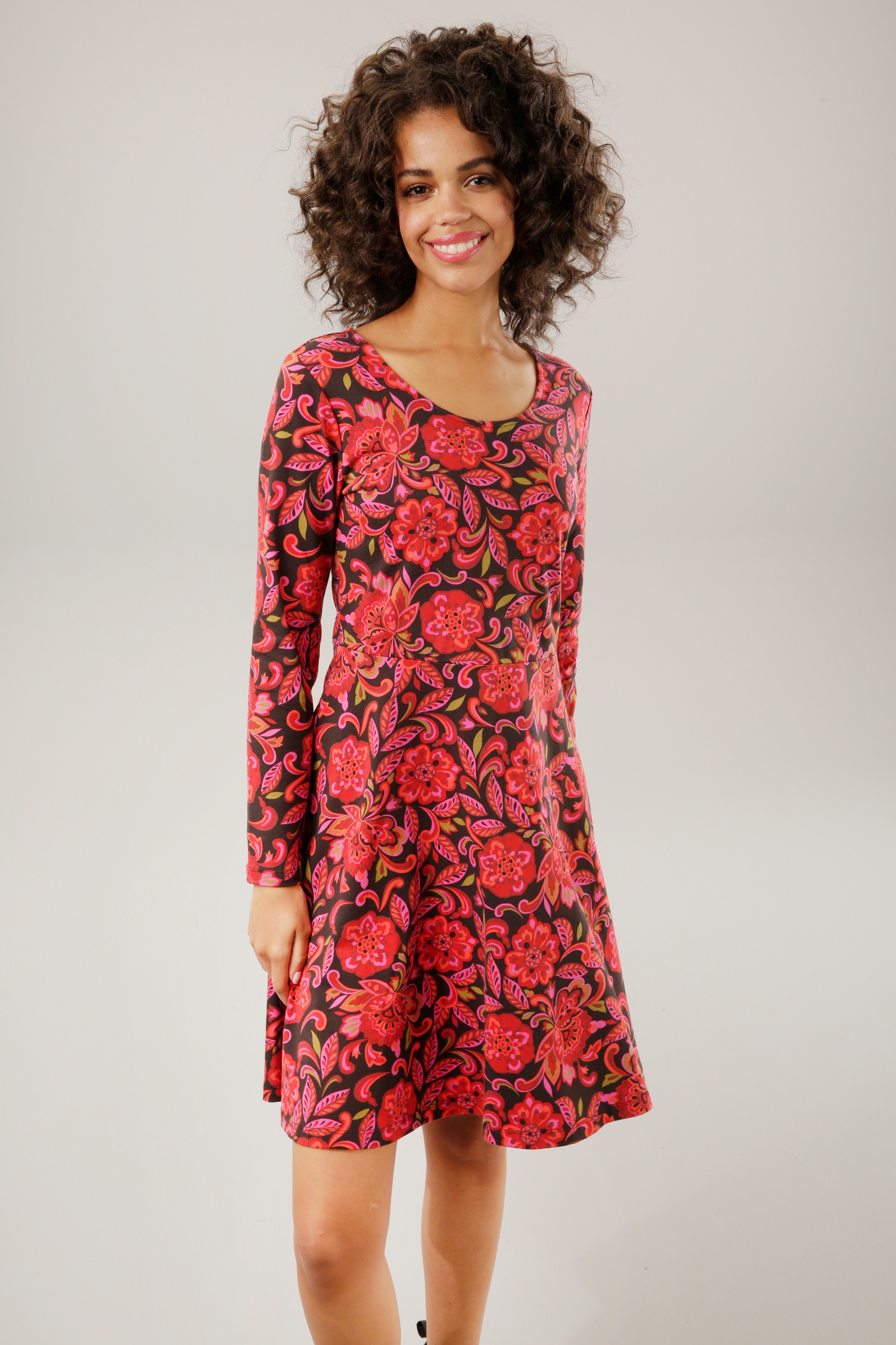 Aniston CASUAL Jerseykleid, Blumendruck mit kaufen harmonischem