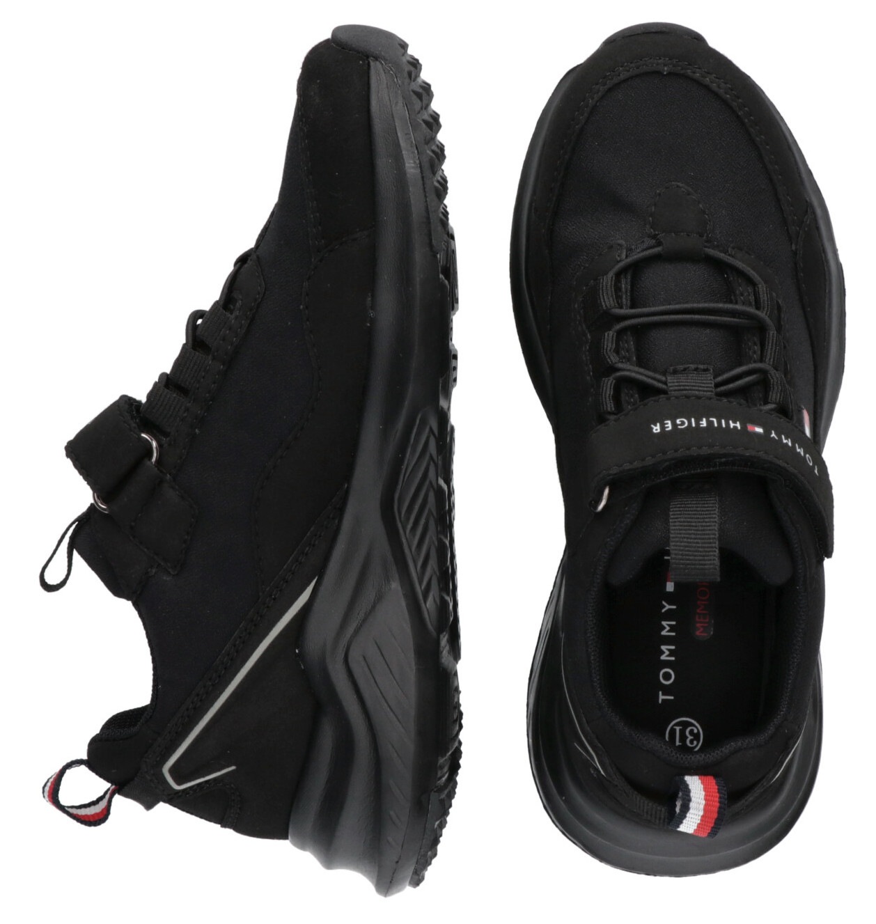 Tommy Hilfiger Sneaker »LOW CUT Kleinsten und BLACK«, die für | Gummizug Klettverschluss bei mit SNEAKER LACE-UP online