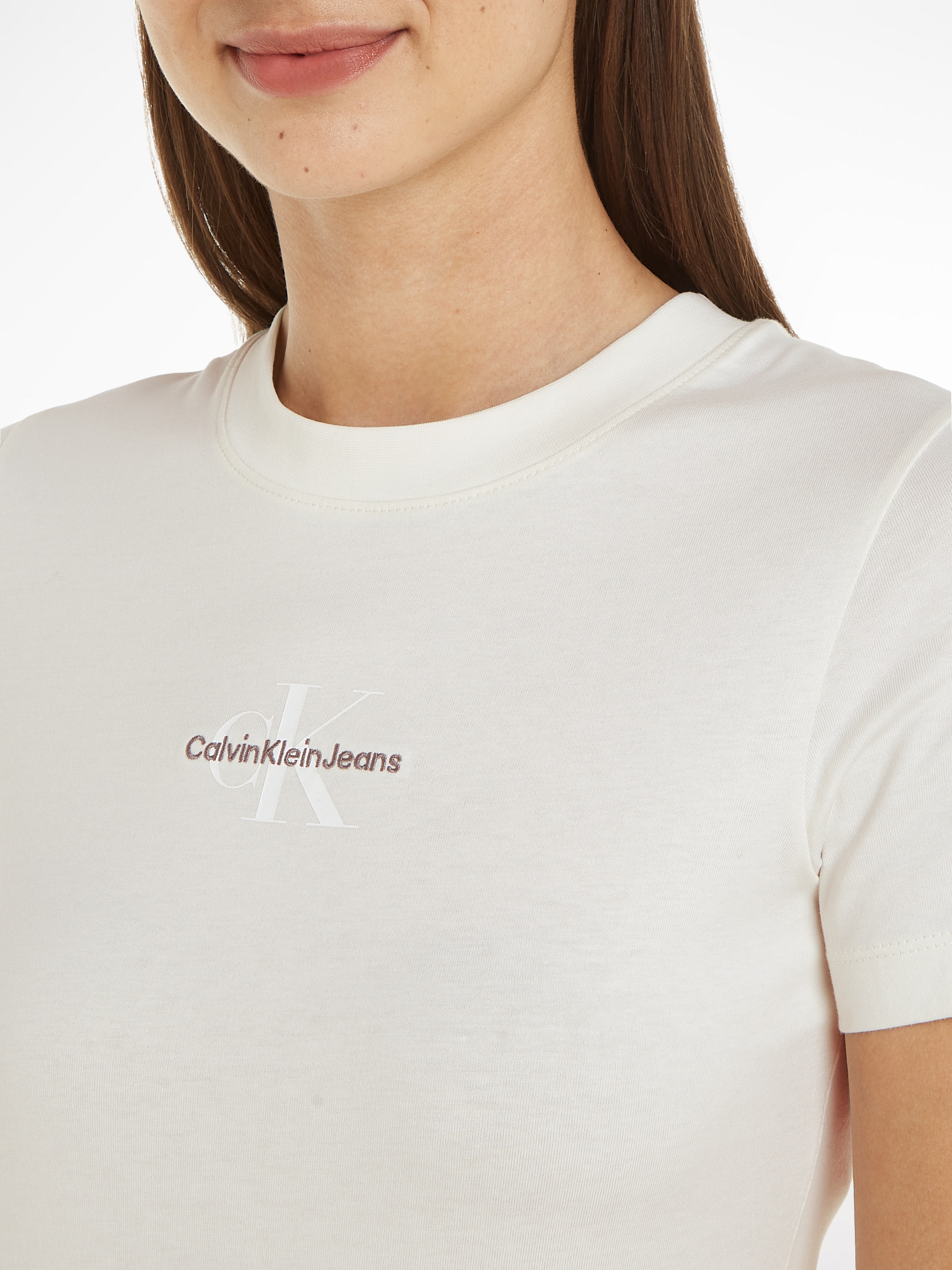 T-Shirt Klein TEE«, Calvin FIT online »MONOLOGO mit Jeans SLIM Logodruck