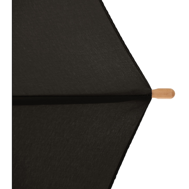 doppler® Stockregenschirm »nature Long, simple black«, aus recyceltem  Material mit Schirmgriff aus Holz online kaufen | I\'m walking