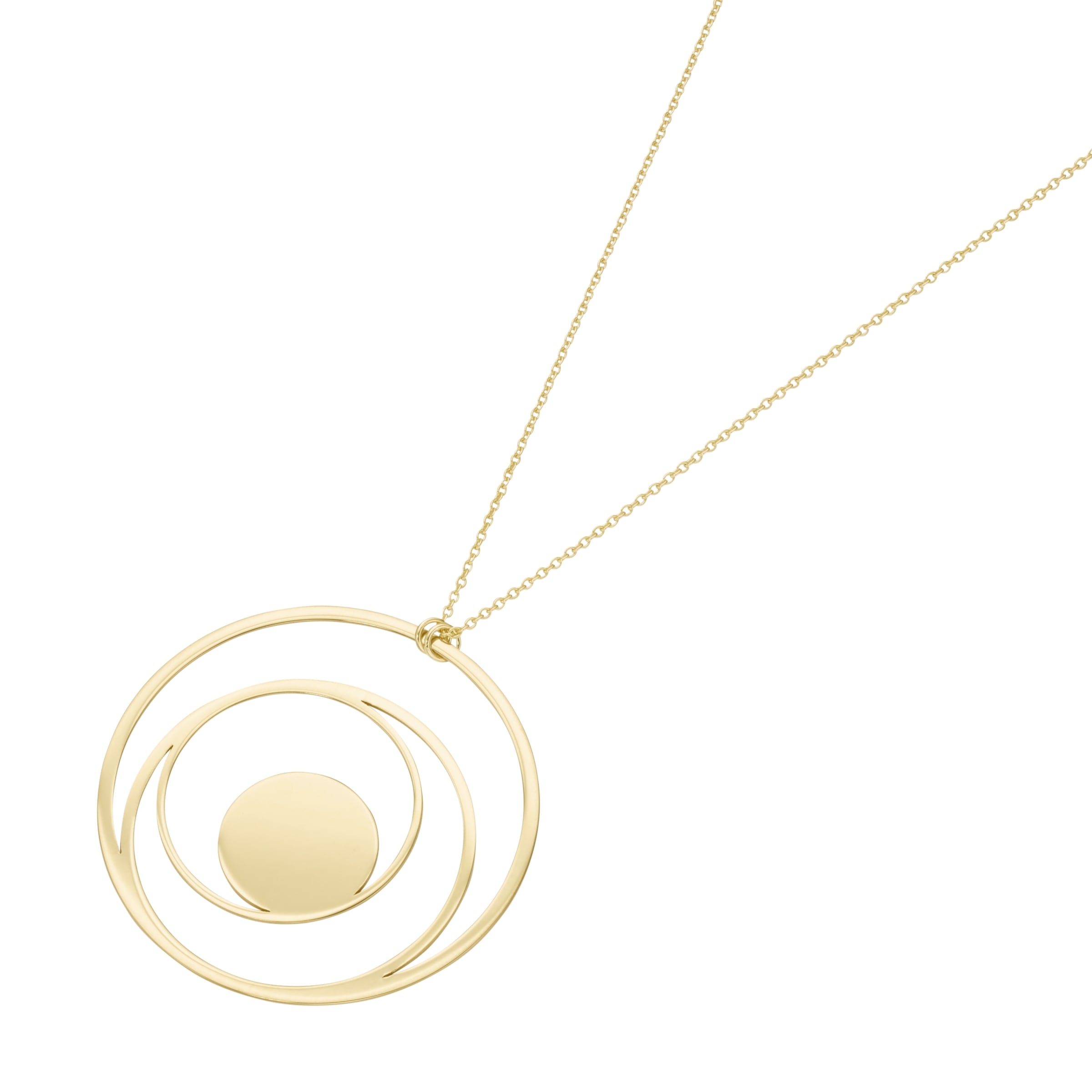 Luigi Merano Goldkette Anhänger mit Cut-Out-Ornamenten Gold 375