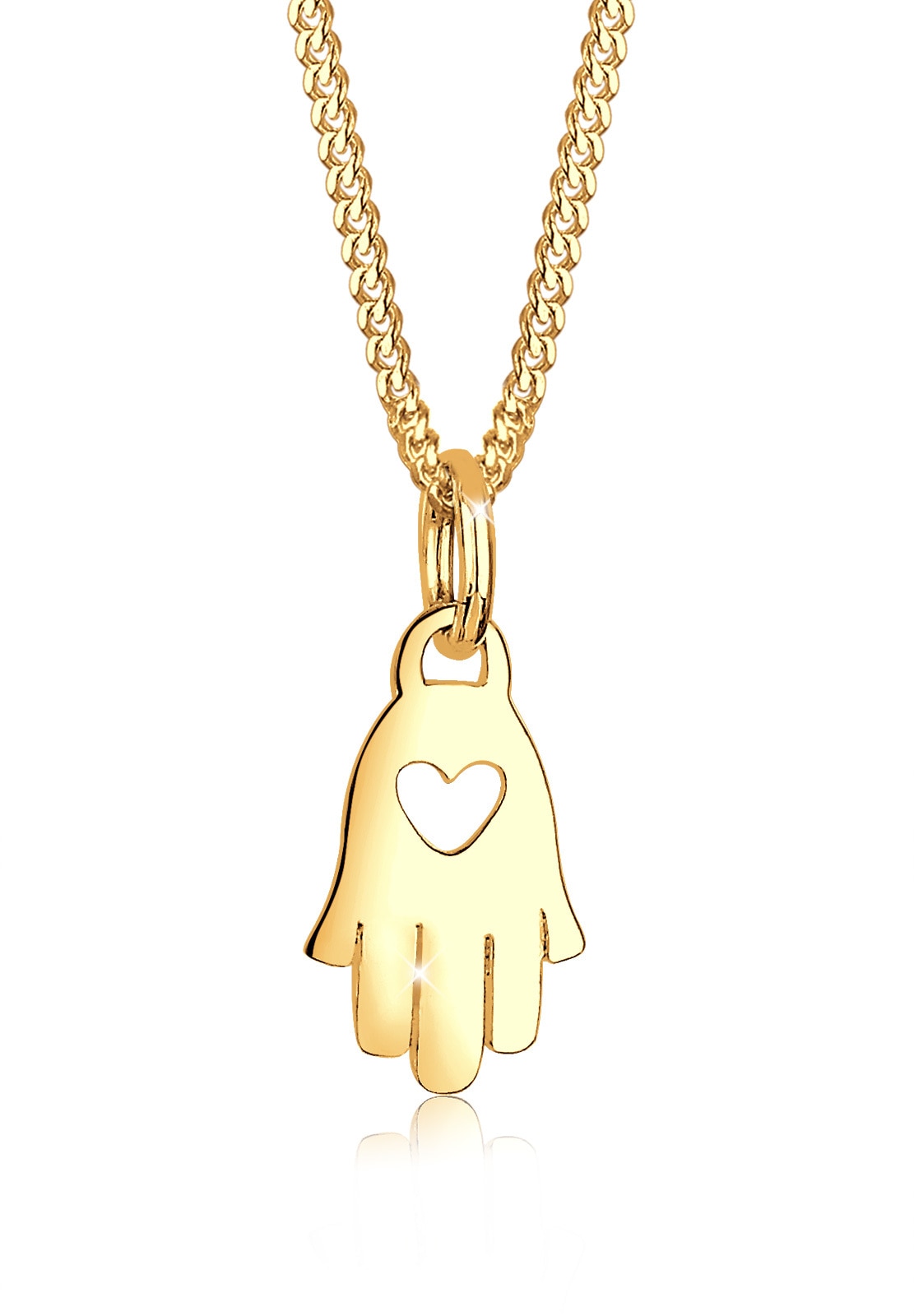 Elli Premium Kette mit Anhänger »Hand der Fatima Herz Symbol Talisman 585  Gelbgold« online kaufen | I\'m walking | Armbänder
