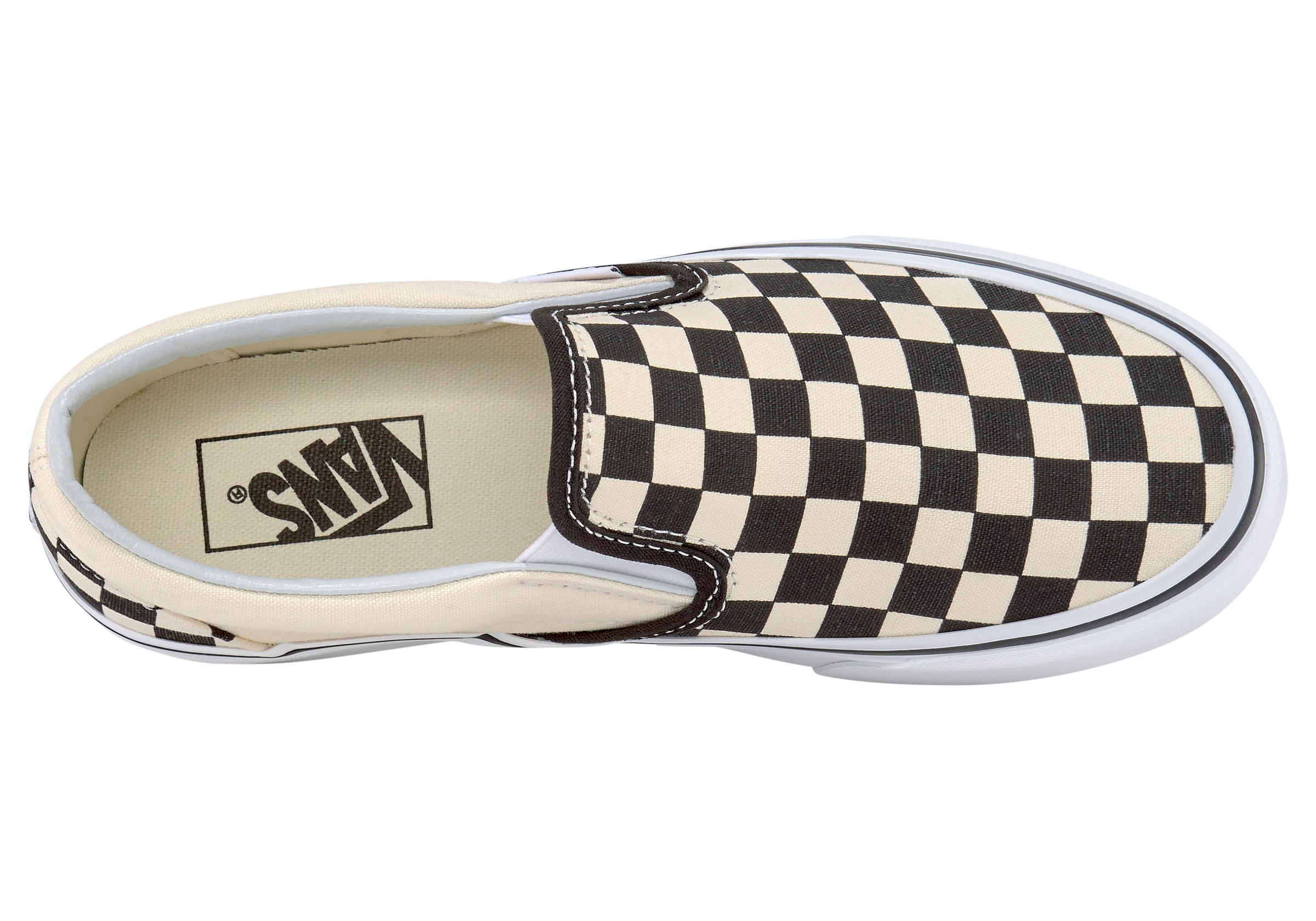 Vans platform outlet checkerboard slip on