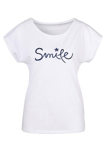Beachtime T-Shirt, mit modischem Frontdruck "Smile" kaufen