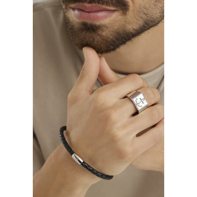 CAÏ Armband »Edelstahl Leder schwarz 20cm« im Onlineshop | I\'m walking