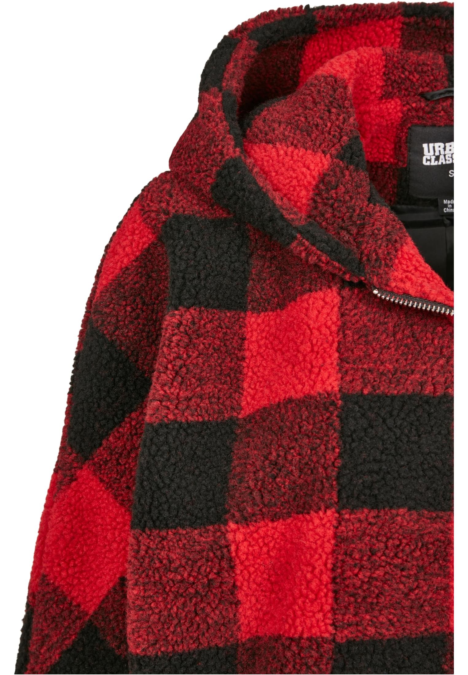 URBAN CLASSICS Sherpa St.), ohne (1 bestellen Jacket«, Oversized »Damen Check Winterjacke Kapuze Ladies Hooded