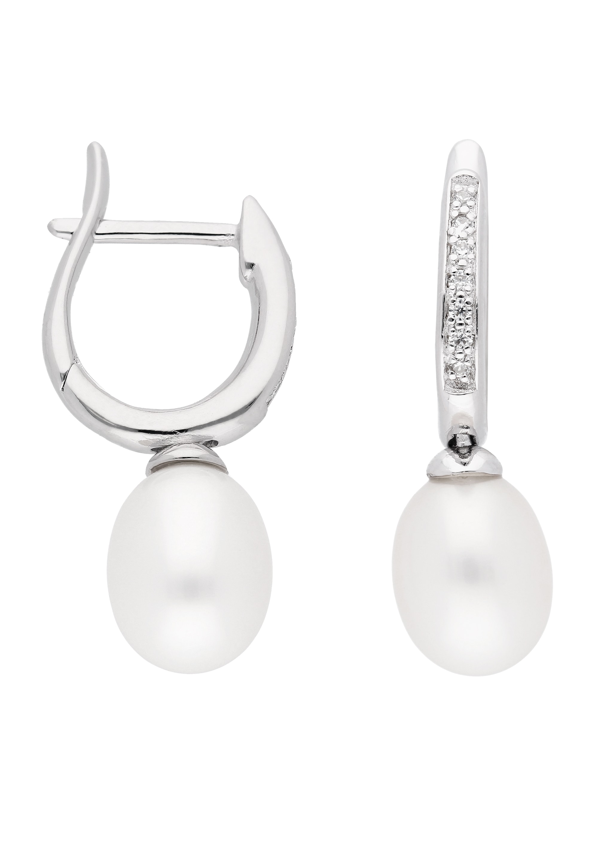 Adelia´s Paar Ohrhänger »925 Silber Ohrringe Creolen mit Zirkonia Ø 11,1 mm«,  mit Zirkonia Silberschmuck für Damen online kaufen | I'm walking