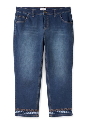 Sheego Stretch-Jeans »7/8-Jeans«, in 7/8-Länge mit Stickereien an Saum und Taschen kaufen