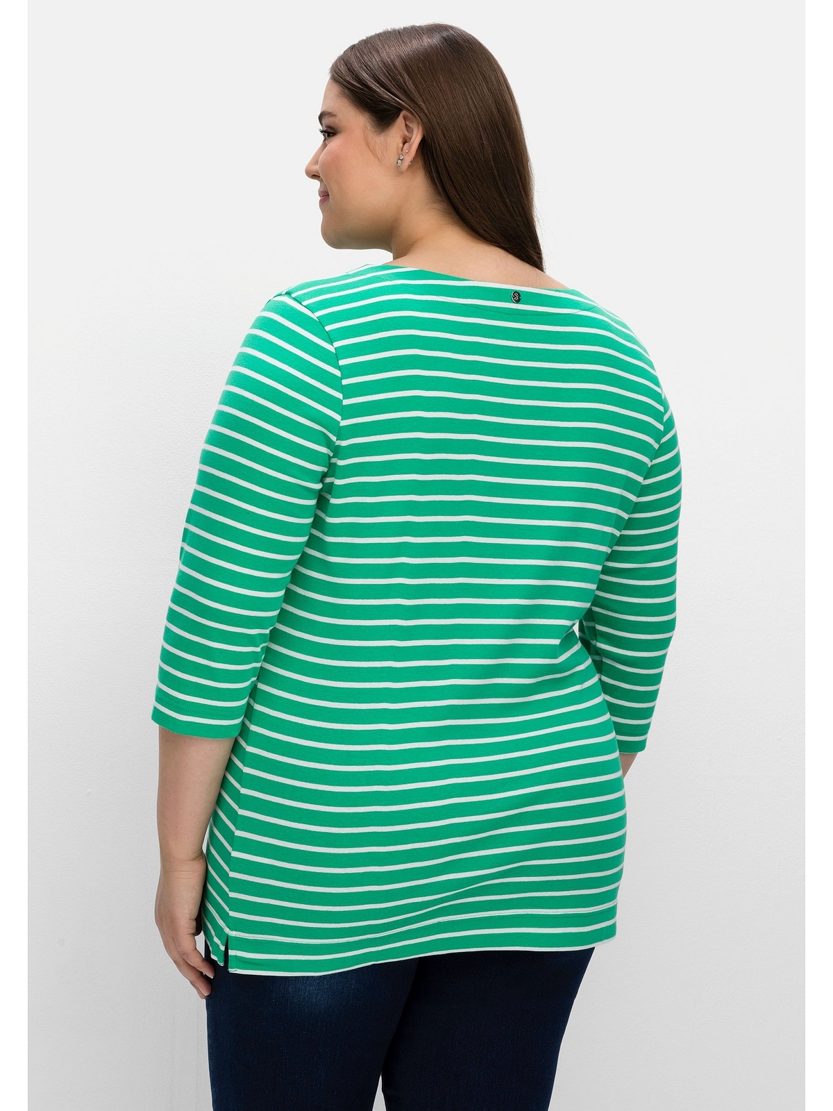 Sheego 3/4-Arm-Shirt »Große Größen«, mit kontrastfarbener Brusttasche  online