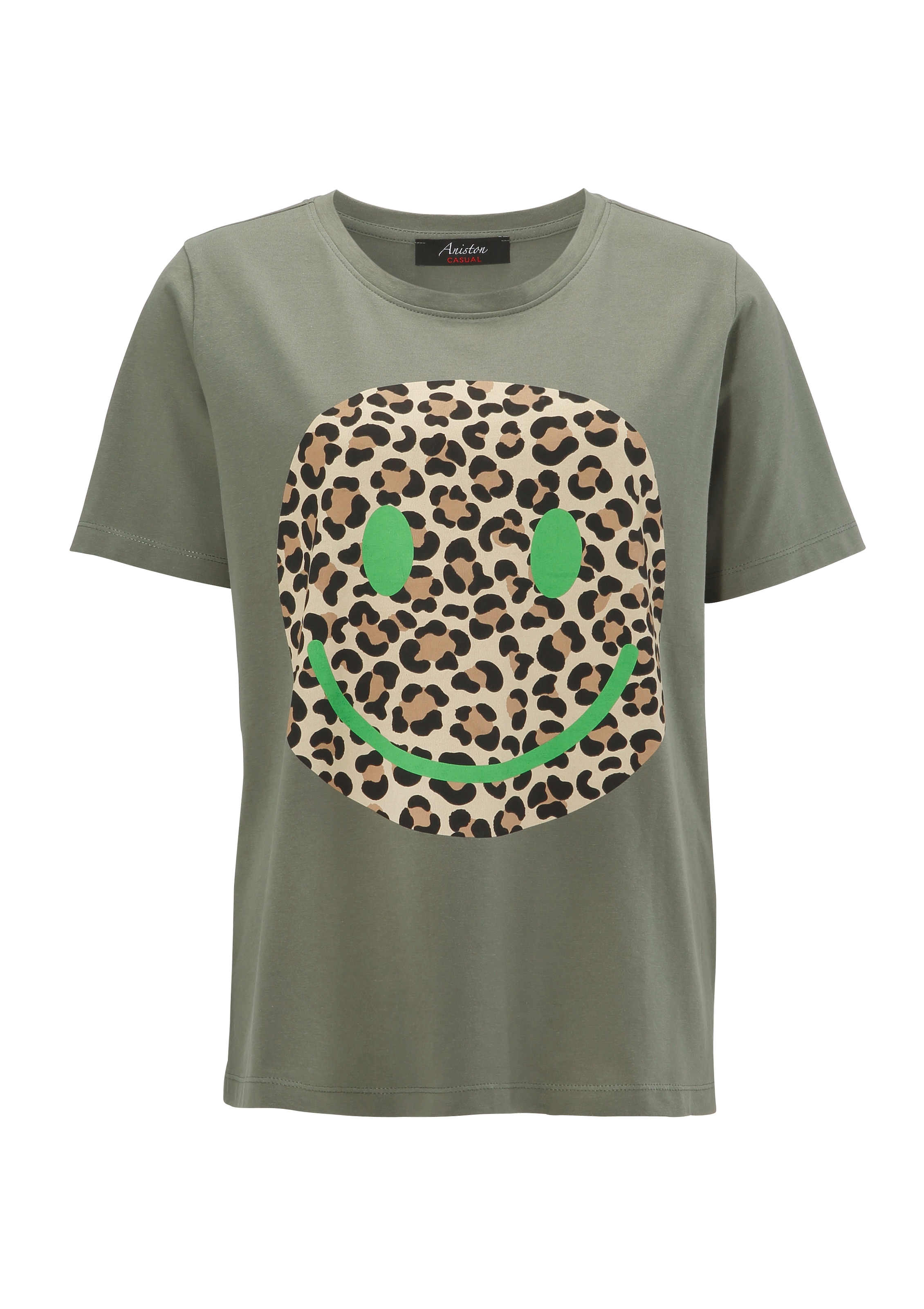 Aniston CASUAL T-Shirt, mit im kaufen Animal-Look Smiley-Frontprint