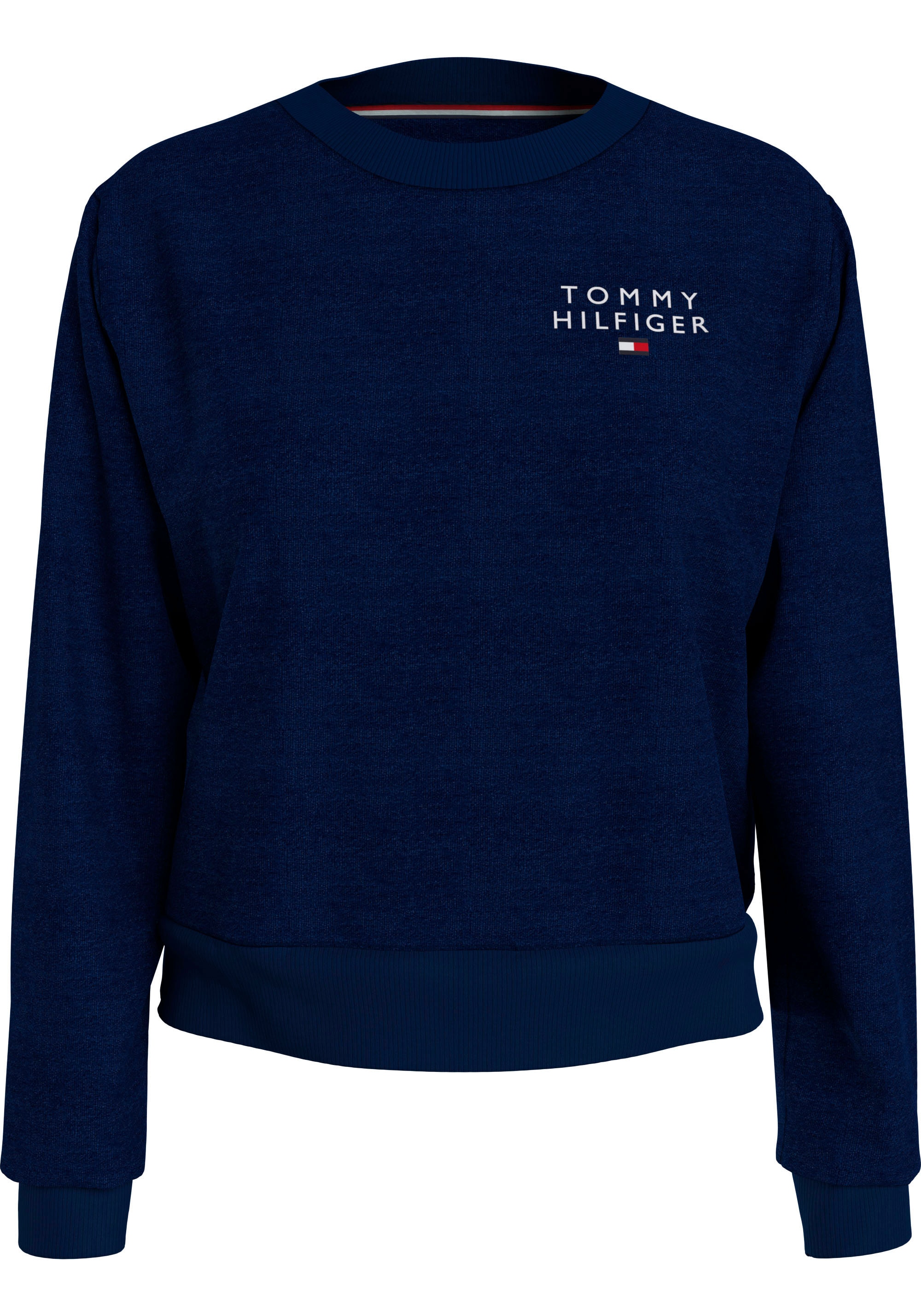 Tommy Hilfiger Markenlabel | Rundhalspullover »TRACK kaufen TOP«, walking I\'m mit Underwear Hilfiger Tommy