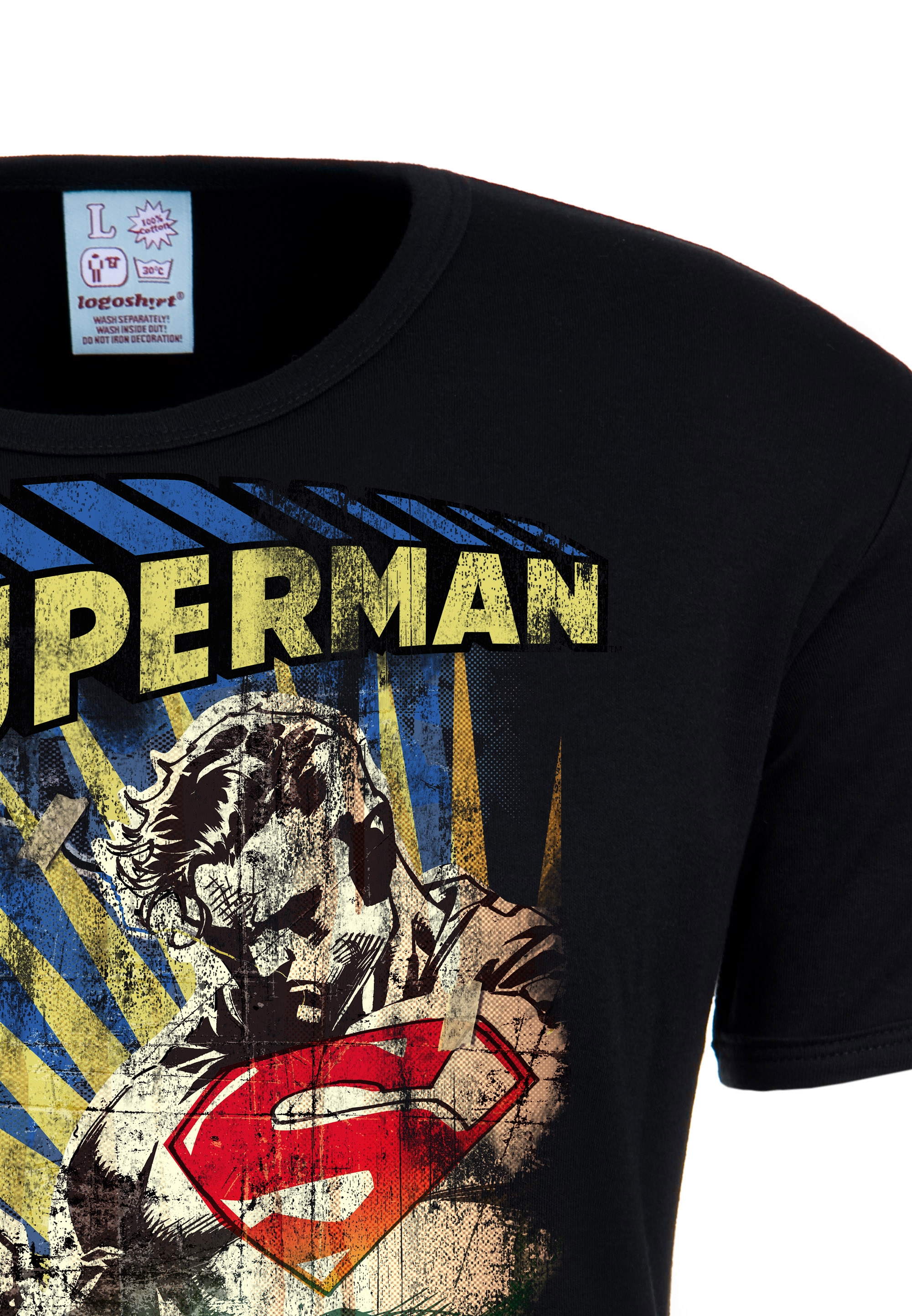 – lizenziertem LOGOSHIRT | I\'m mit Hope«, Originaldesign bestellen T-Shirt walking »Superman Last The