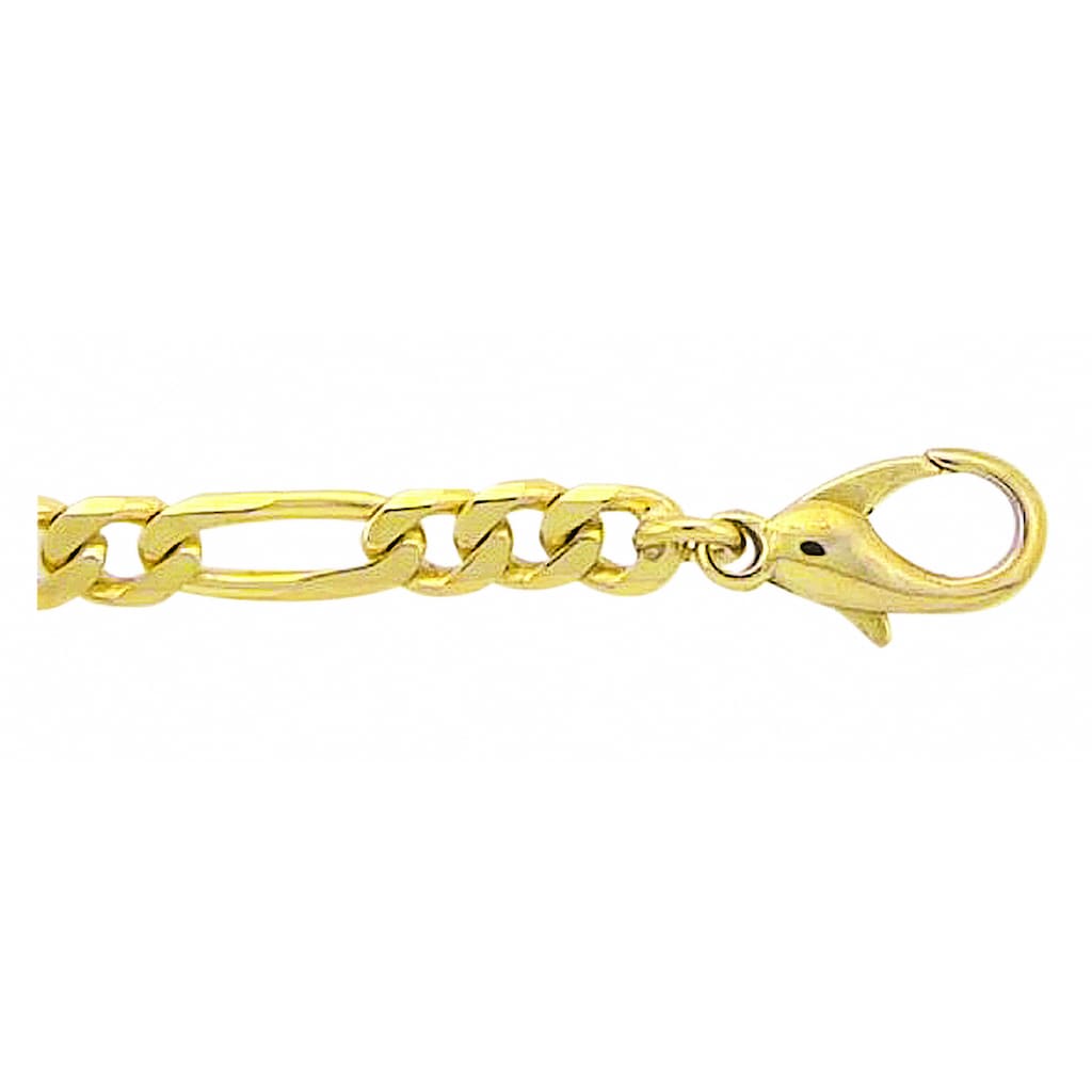 Adelia´s Goldarmband Damen Goldschmuck 333 Gold Figaro Armband 21 cm 21 cm 333 Gold Figarokette Goldschmuck für Damen
