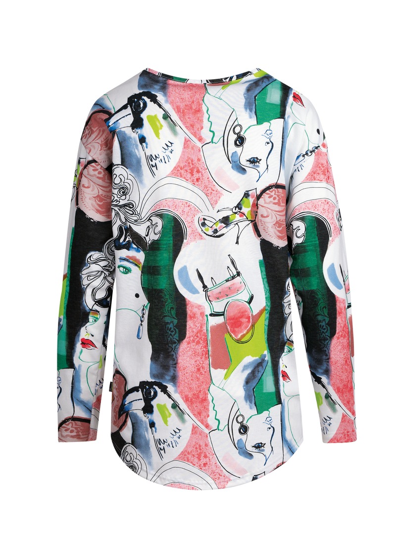Schlafanzug mit kaufen online I\'m Trigema Schlafanzug Langarm walking »TRIGEMA Print« abstraktem | Oberteil