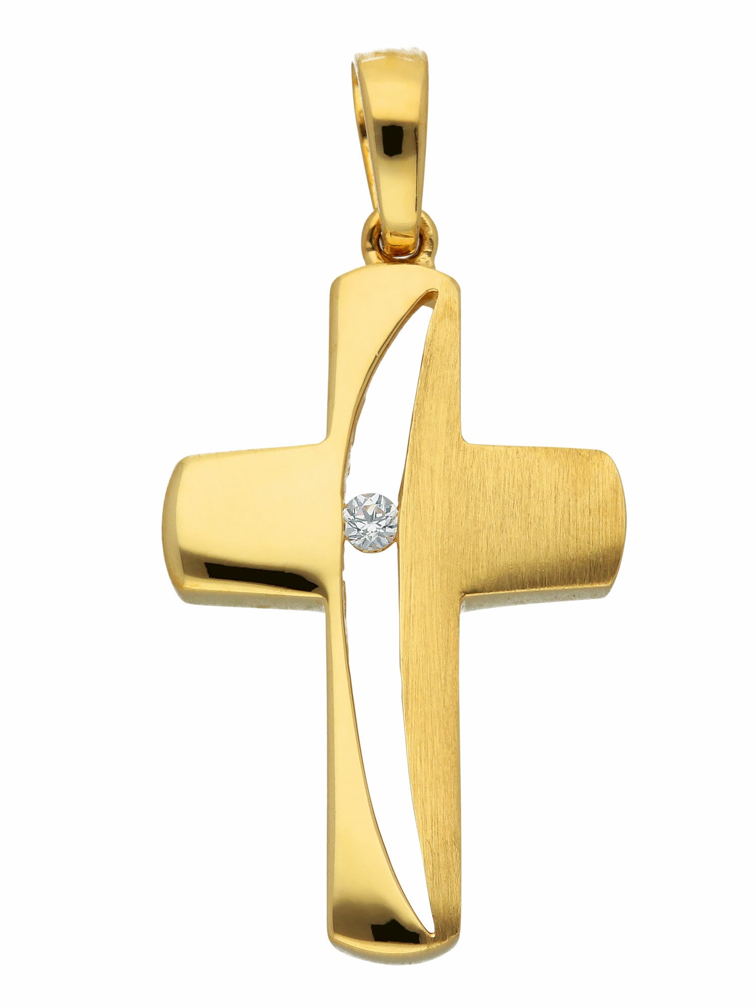Adelia´s Kettenanhänger »333 Gold Kreuz Anhänger mit Zirkonia«, mit  Zirkonia Goldschmuck für Damen & Herren im Onlineshop | I\'m walking