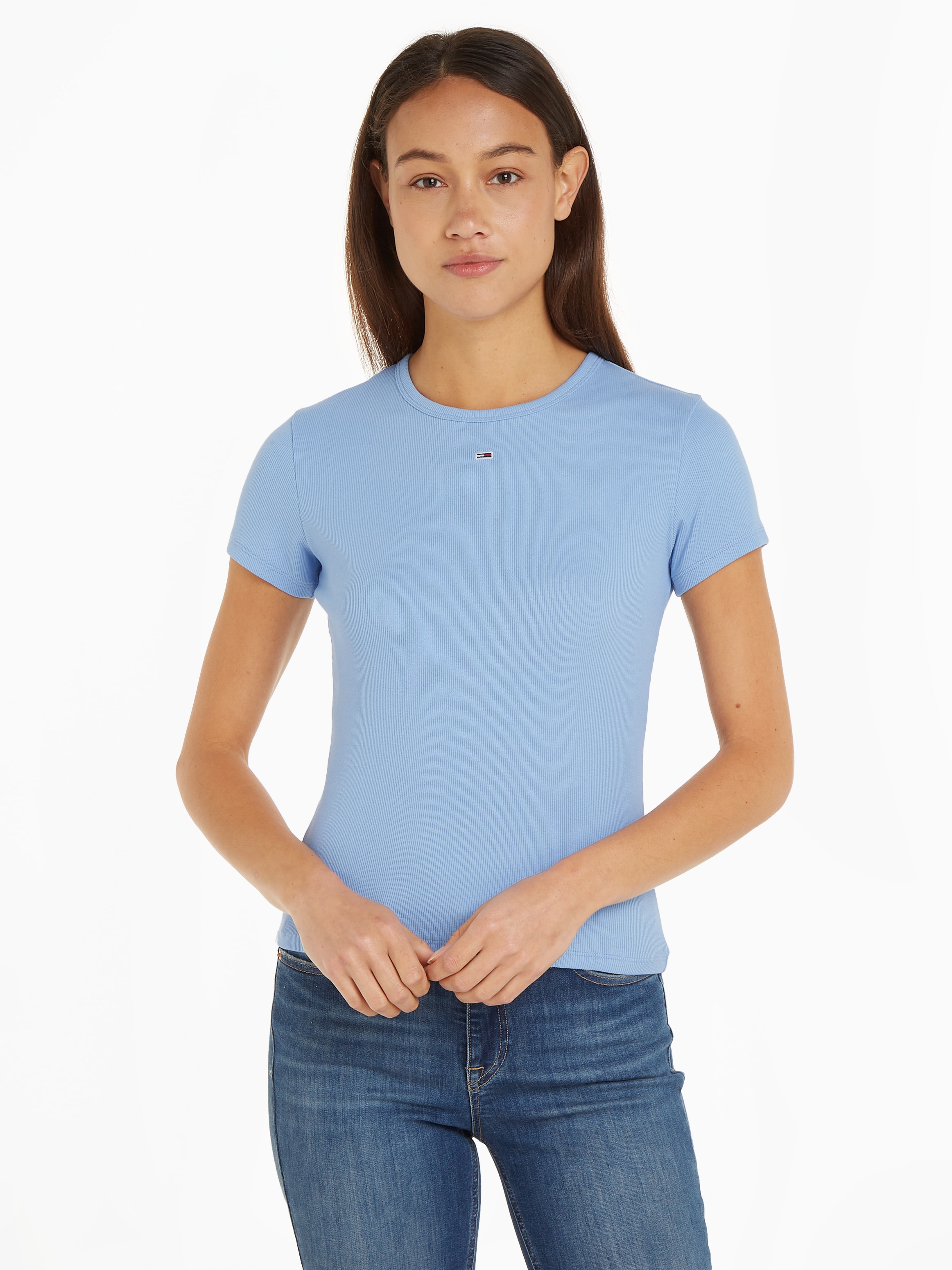Tommy Jeans Curve T-Shirt »TJW SLIM ESSENTIAL RIB SS EXT«, Große Größen  online kaufen | I\'m walking