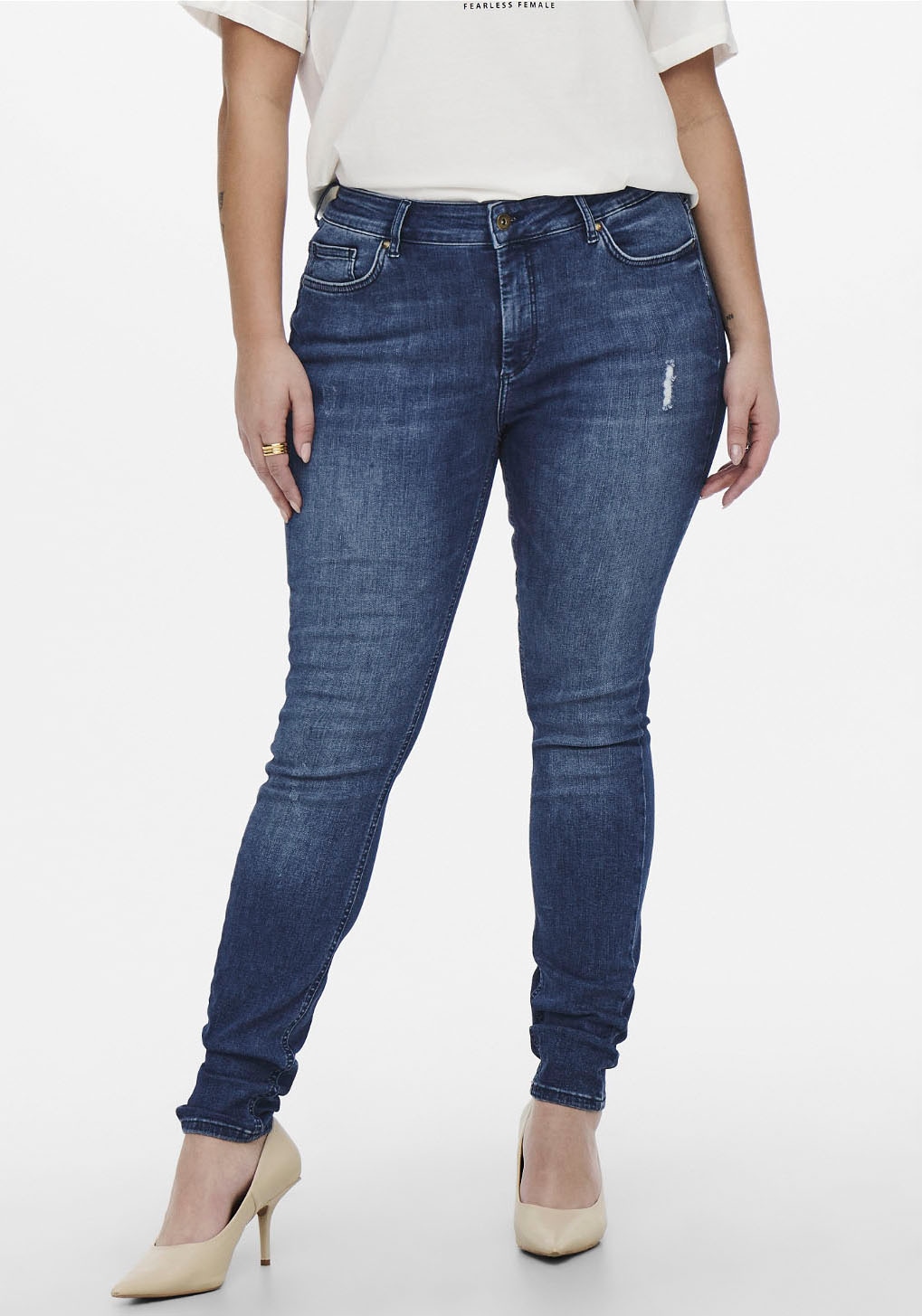 ONLY CARMAKOMA Skinny-fit-Jeans »CARWILLY JEANS DNM REA« I\'m walking online REG SKINNY kaufen 