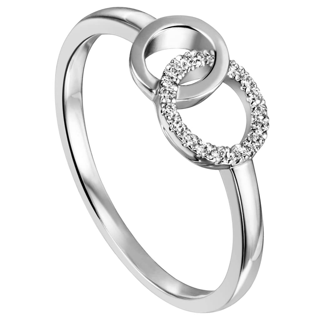 JOBO Diamantring Ring mit 17 Diamanten 585 Weißgold