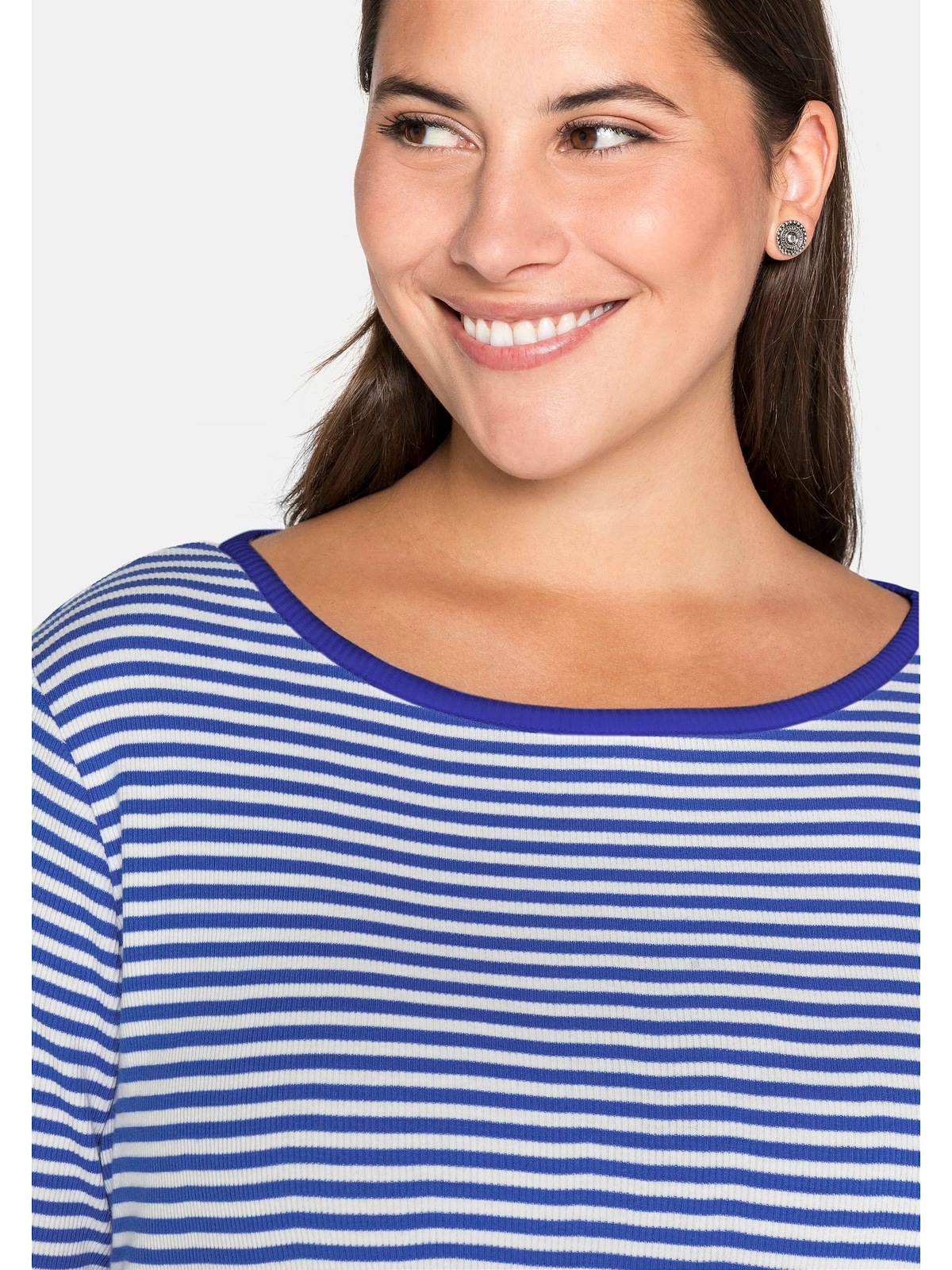 Sheego 3/4-Arm-Shirt »Große Größen«, aus Rippware mit garngefärbten Ringeln  shoppen | I\'m walking | T-Shirts