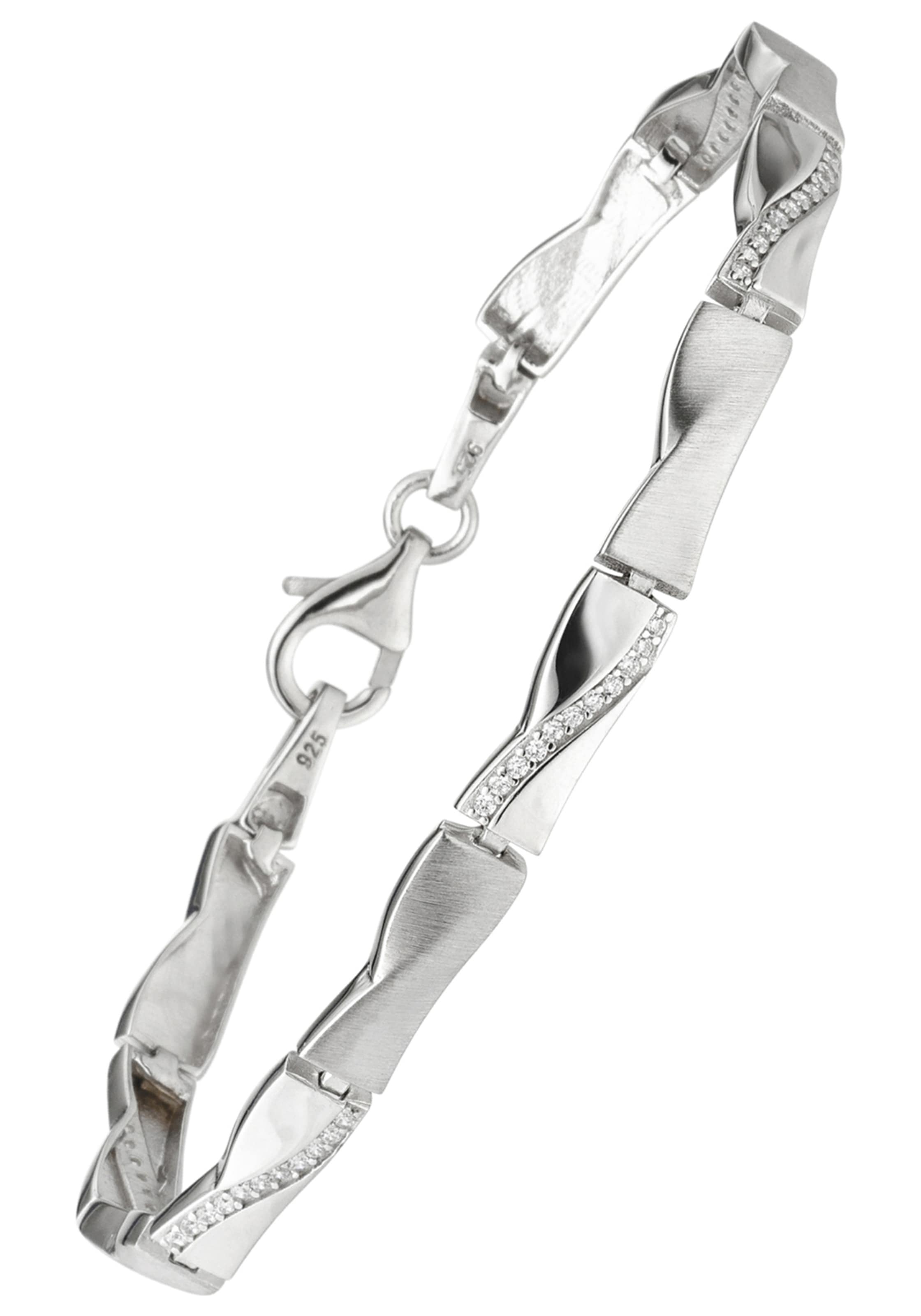 JOBO Armband, 925 Silber mit 55 Zirkonia 19 cm im Onlineshop | I\'m walking