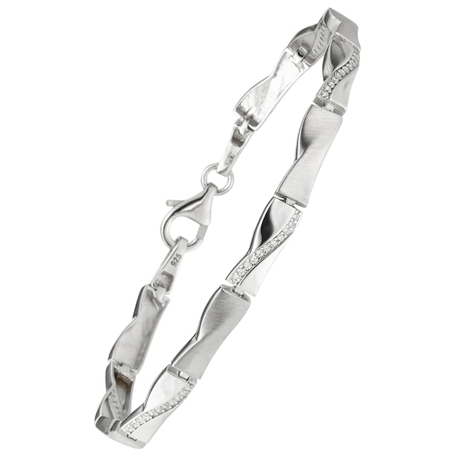 JOBO Armband, 925 Silber mit 55 Zirkonia 19 cm im Onlineshop | I\'m walking