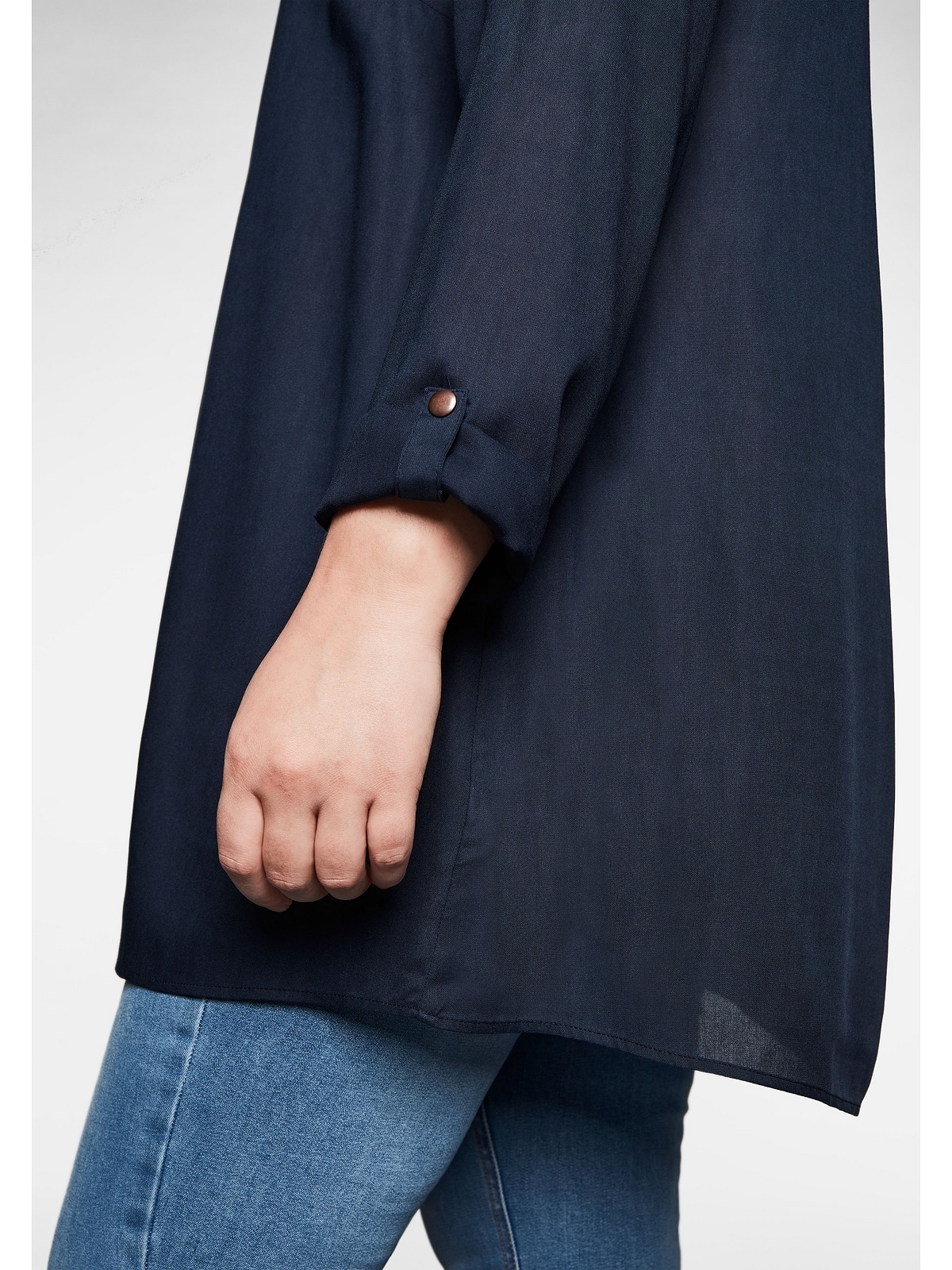 Sheego Tunika »Große Größen«, A-Linie, bestellen Zipper Ausschnitt in mit am