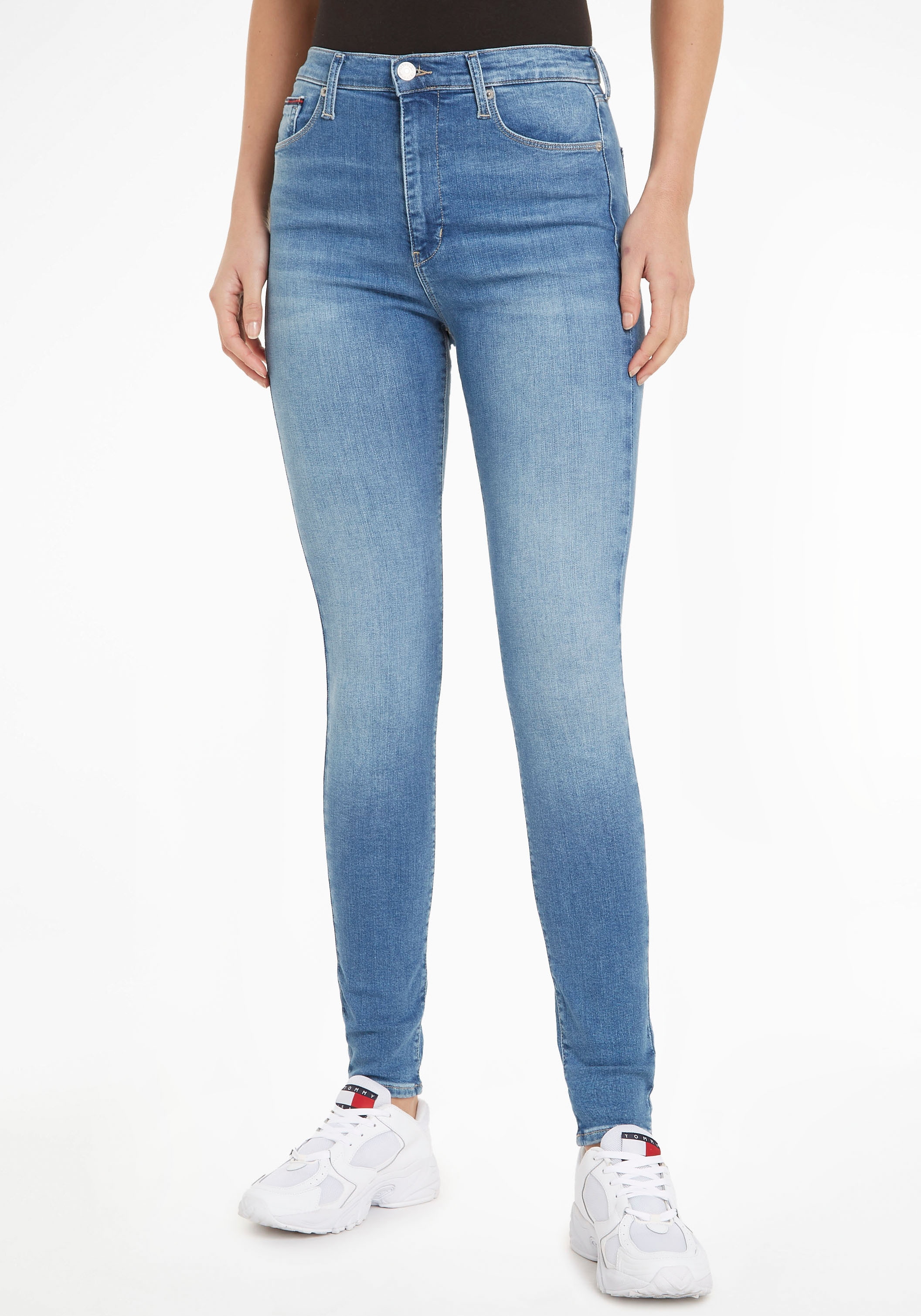 Tommy Jeans Skinny-fit-Jeans walking kaufen mit »Sylvia«, Logo-Flag Tommy | Jeans I\'m gestickter