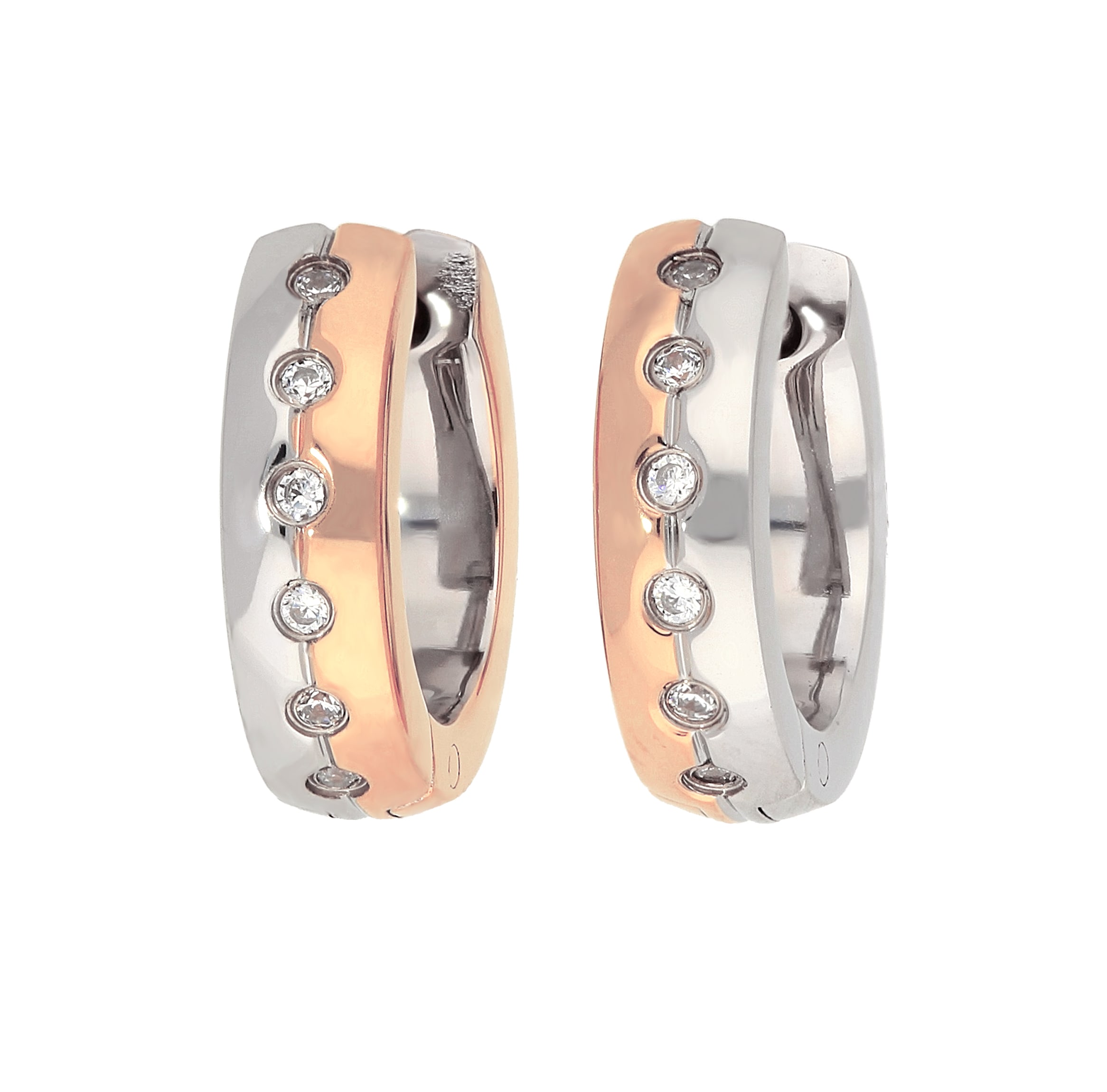TITANIA Paar Creolen »Titancreolen«, bicolor mit Zirkonia kaufen